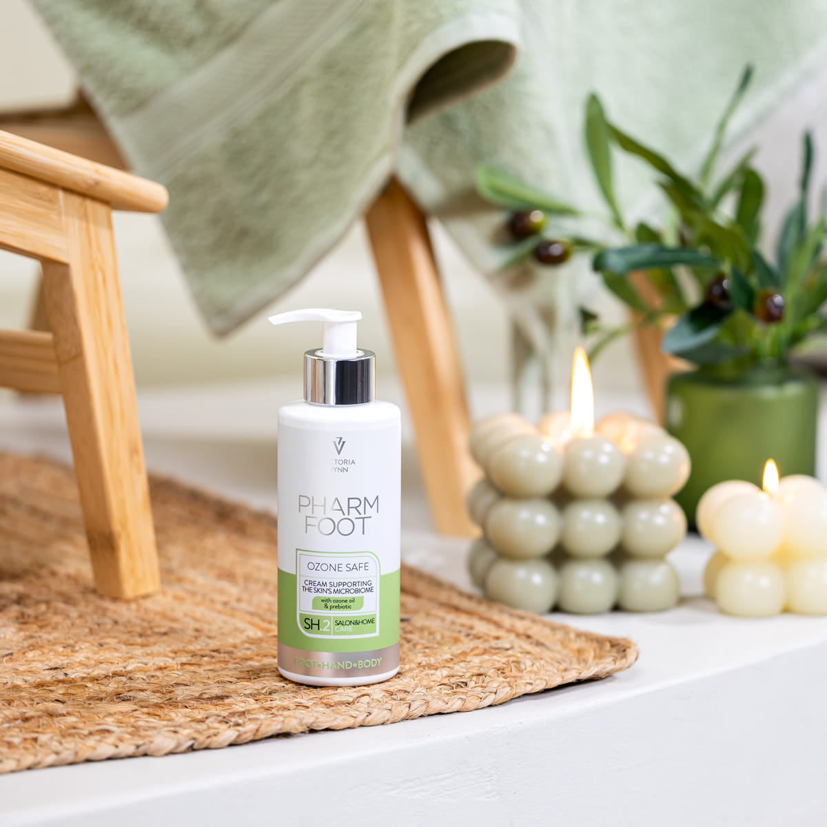 PHARM FOOT Крем, поддерживающий микробиом кожи, с озонированным оливковым маслом и пробиотиками, OZONE SAFE 250ml
