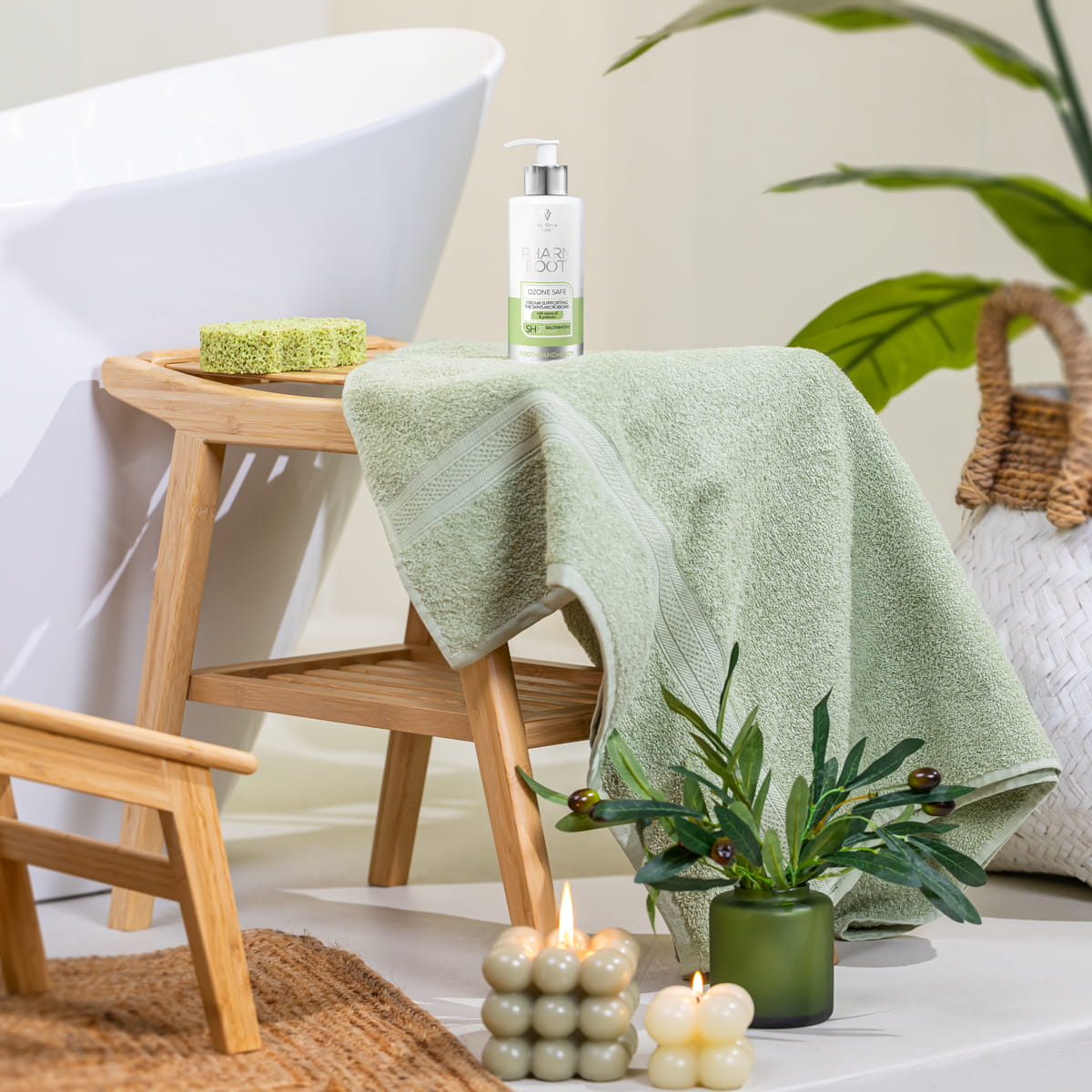 PHARM FOOT Крем, поддерживающий микробиом кожи, с озонированным оливковым маслом и пробиотиками, OZONE SAFE 250ml