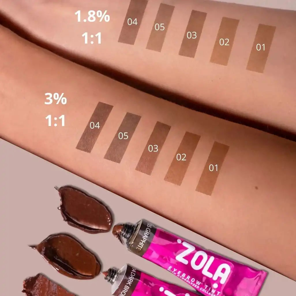 ZOLA Krāsa skropstām ar kolagēnu, komplekts, 5x5ml