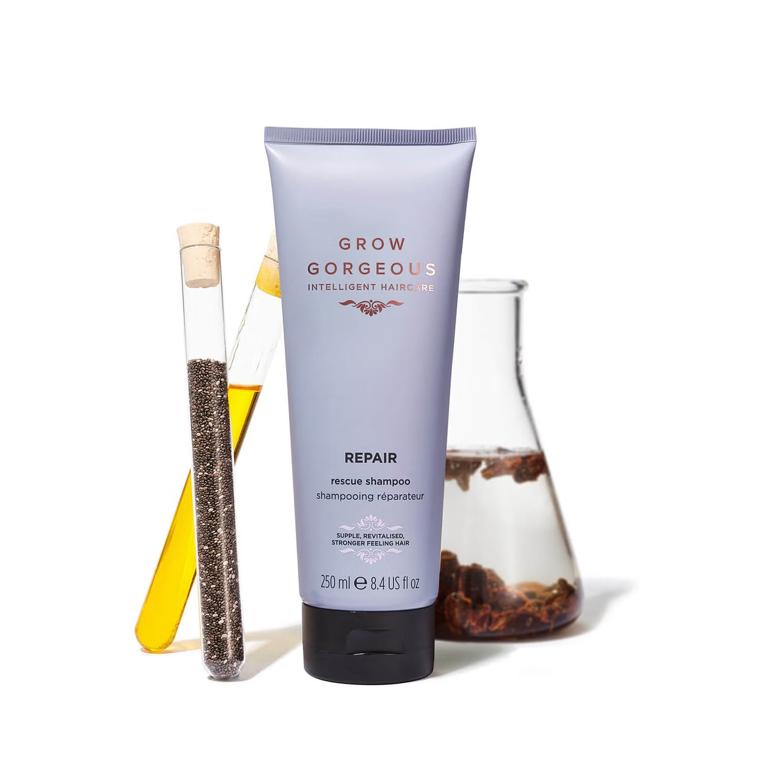 GROW GORGEOUS Repair Rescue Shampoo - Укрепляющий шампунь для повреждённых волос, 250 мл