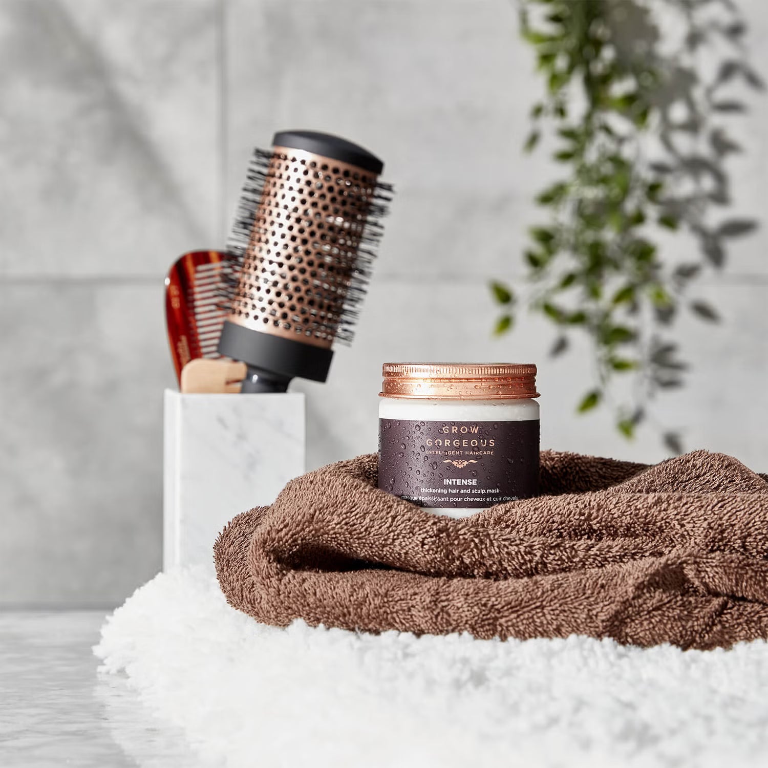 GROW GORGEOUS Intense Thickening Hair & Scalp Mask - Intensīva maska matu apjomam, 200 ml