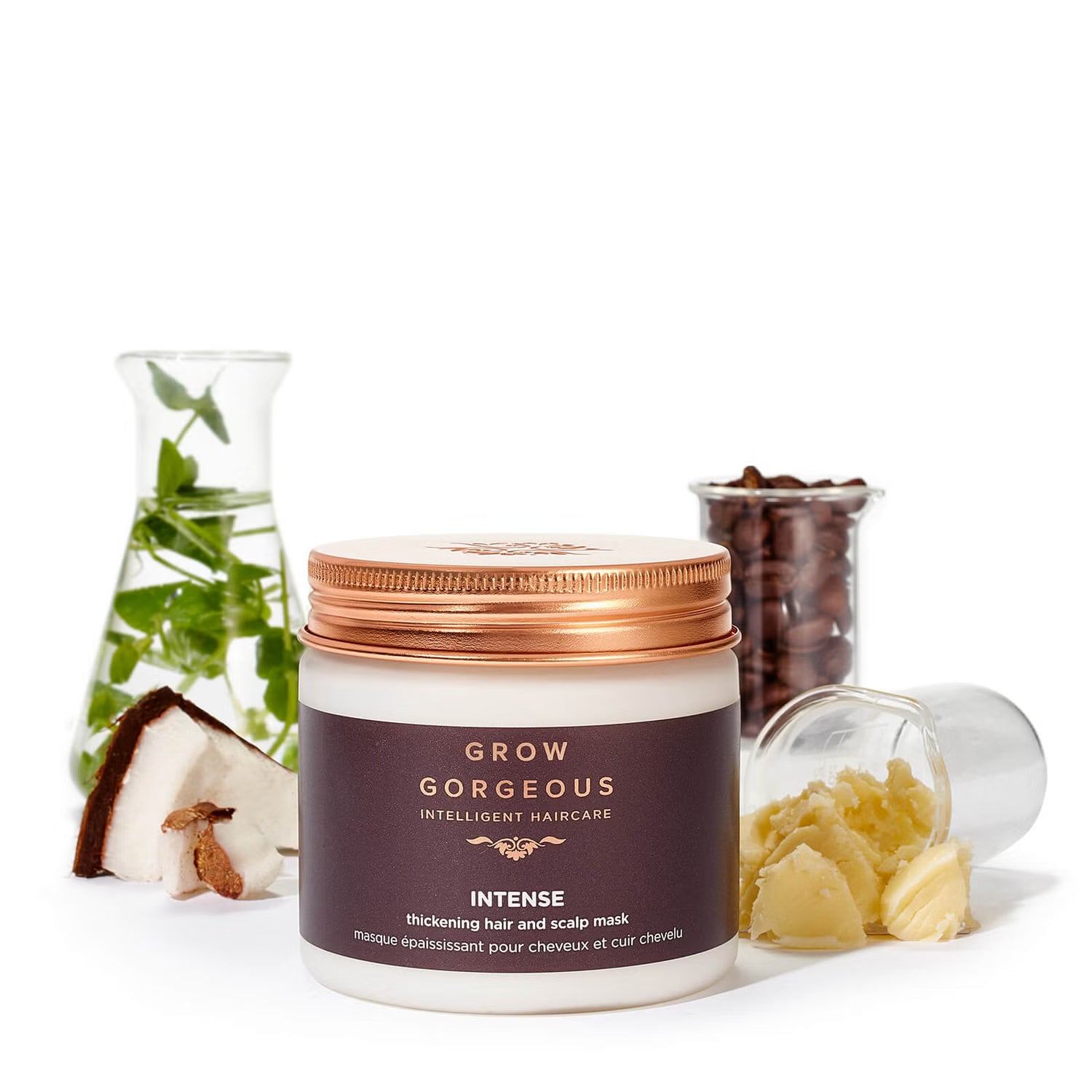 GROW GORGEOUS Intense Thickening Hair & Scalp Mask - Интенсивная маска для объёма волос, 200 мл