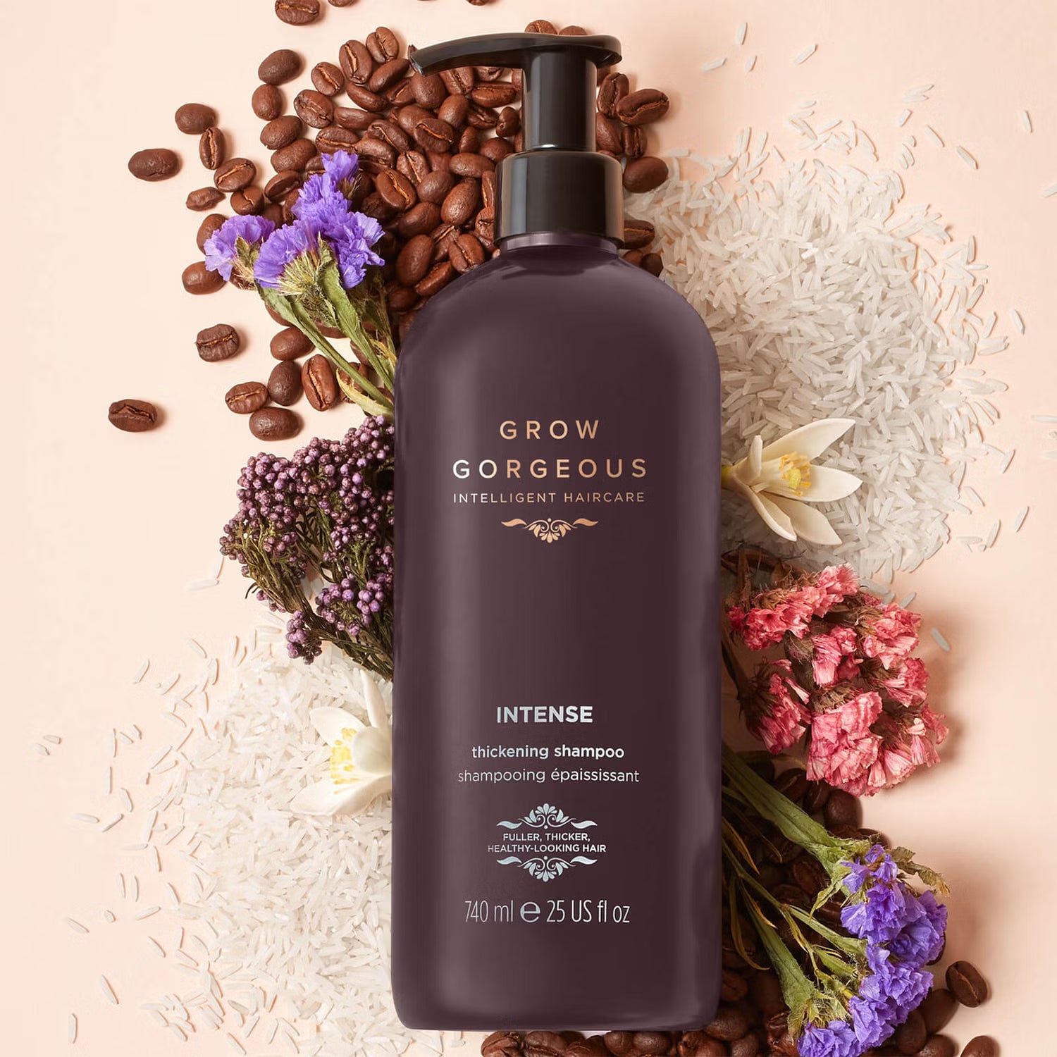 GROW GORGEOUS Intense Thickening Shampoo Supersize - Intensīvs šampūns matu biezumam, 740ml