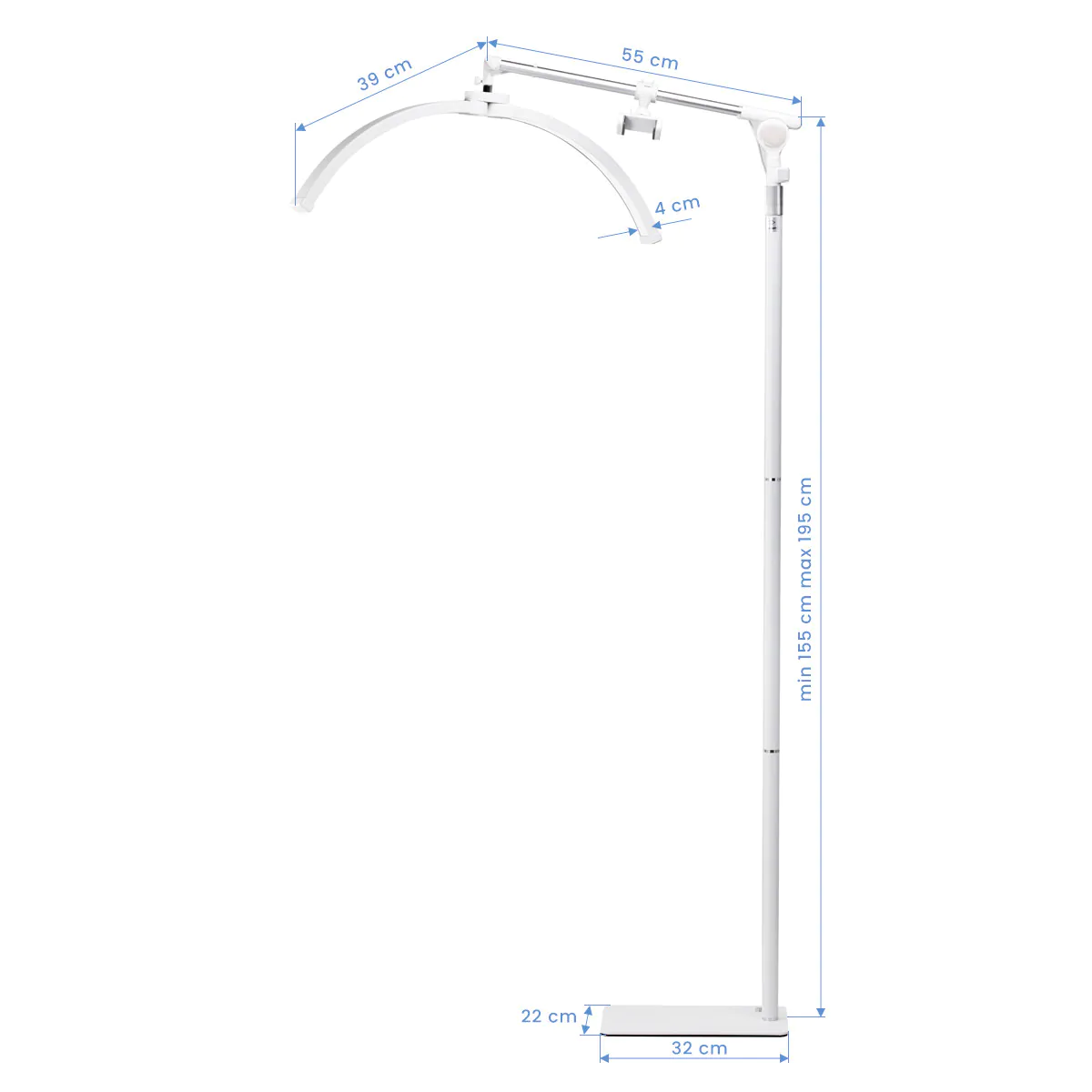 Светодиодная лампа для косметологии FX07, арочной формы, белая