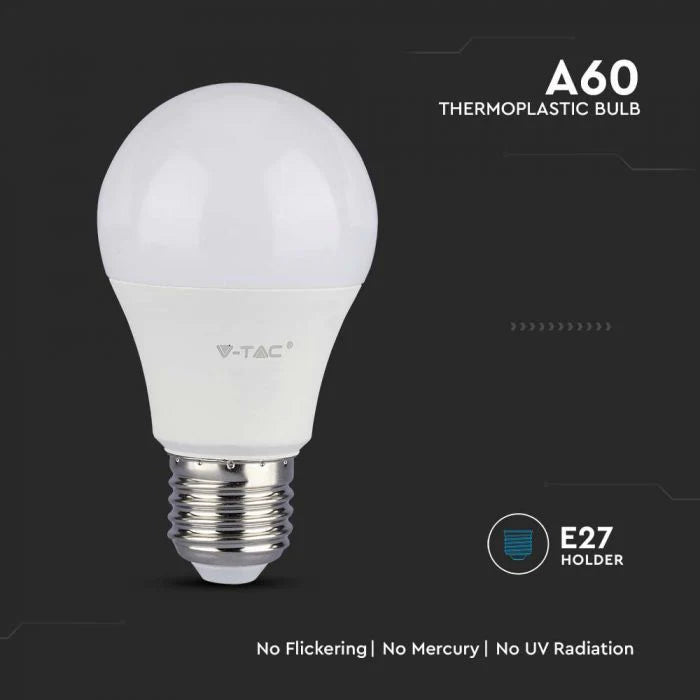 E27 10.5W(1055Lm) LED Spuldze, SAMSUNG, A60, IP20, auksti balta gaisma 6500K
