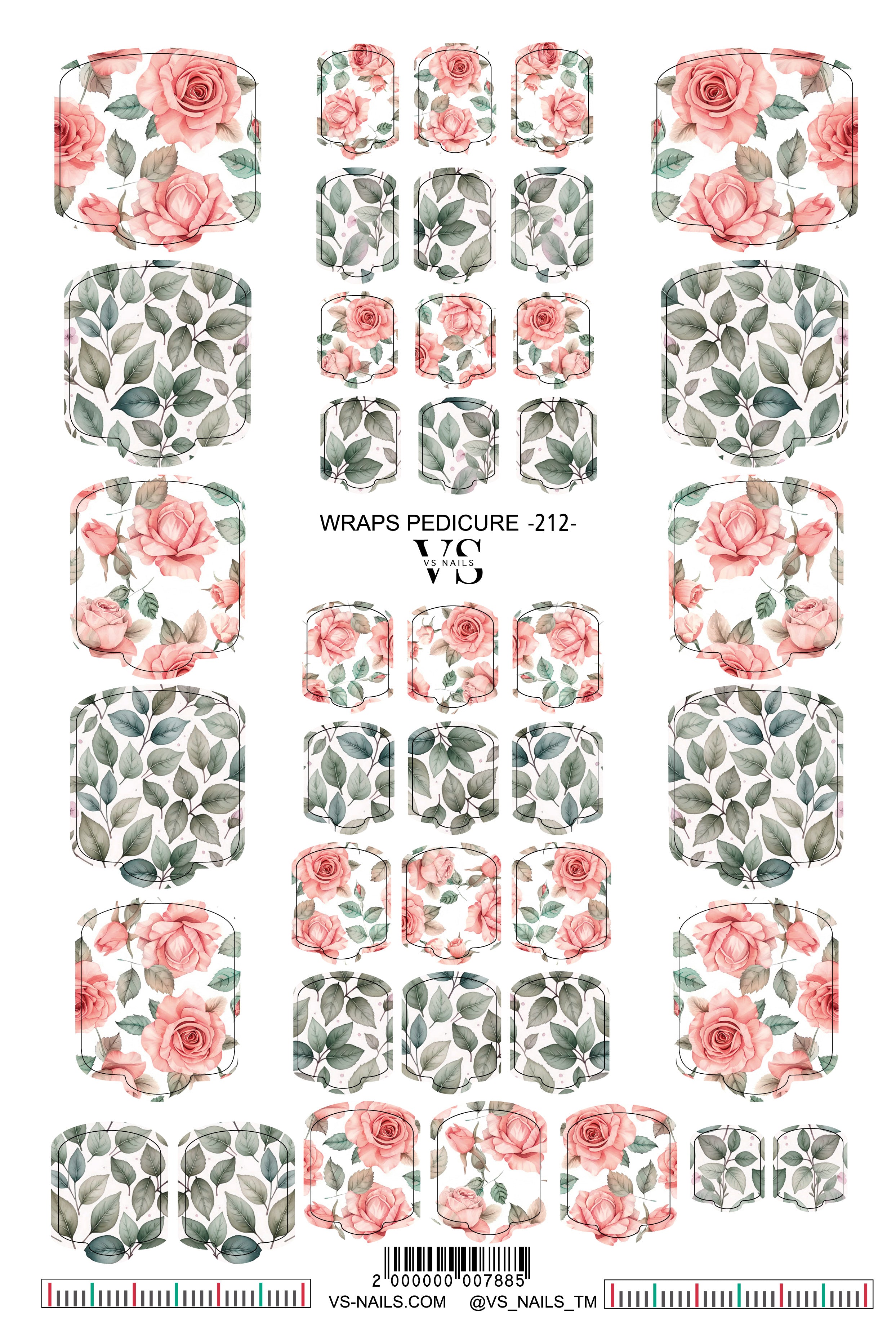 VS NAILS Pedicure Wraps Nr.212