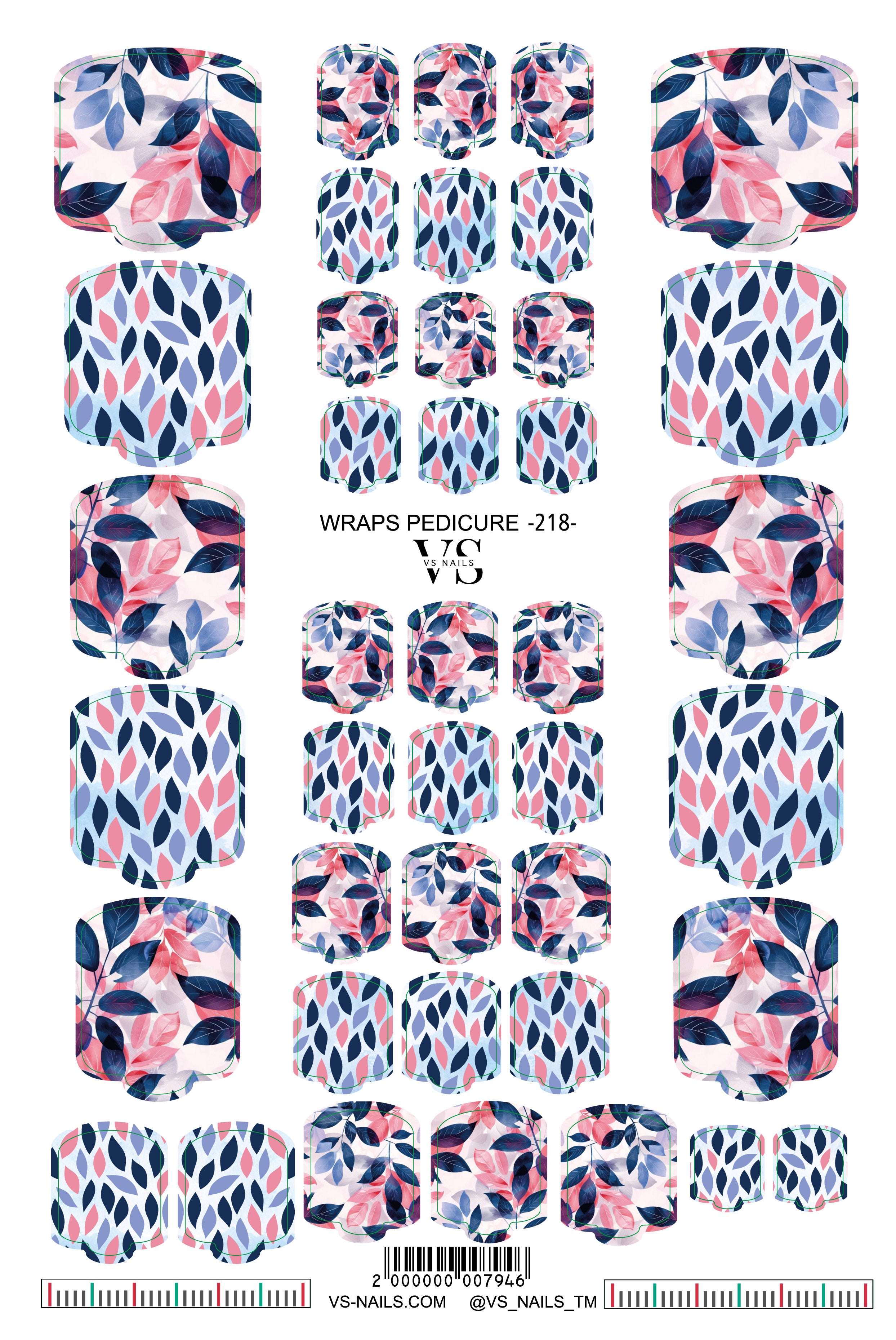 VS NAILS Pedicure Wraps Nr.218