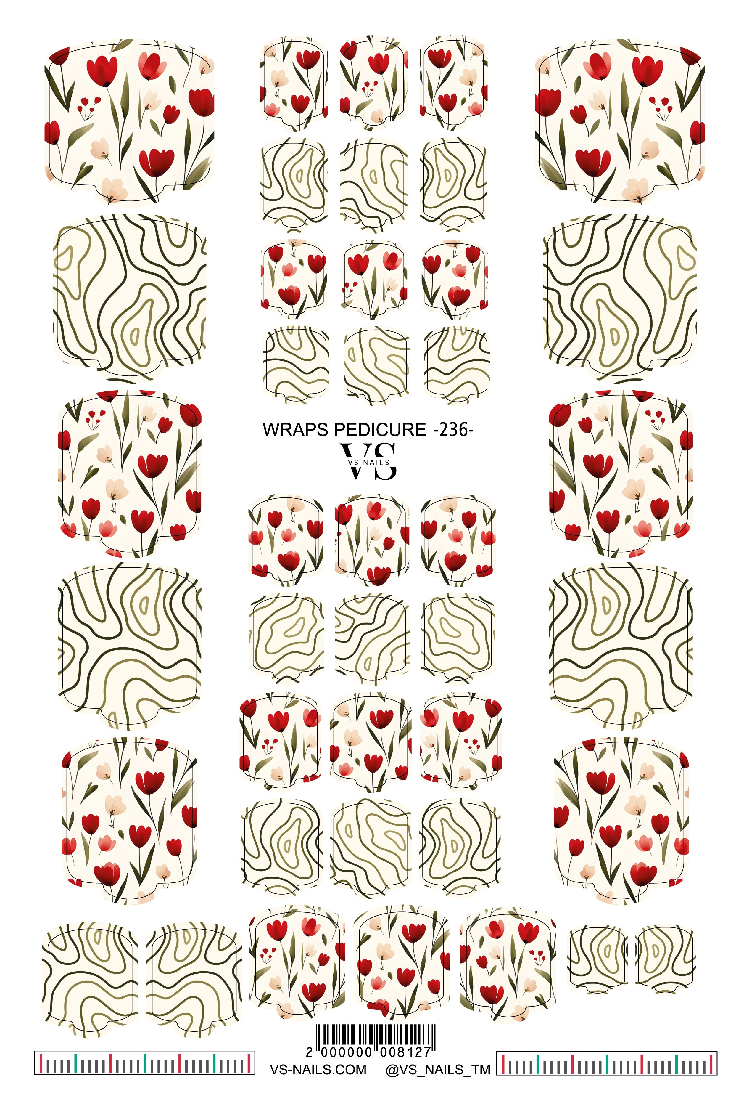 VS NAILS Pedicure Wraps Nr.236