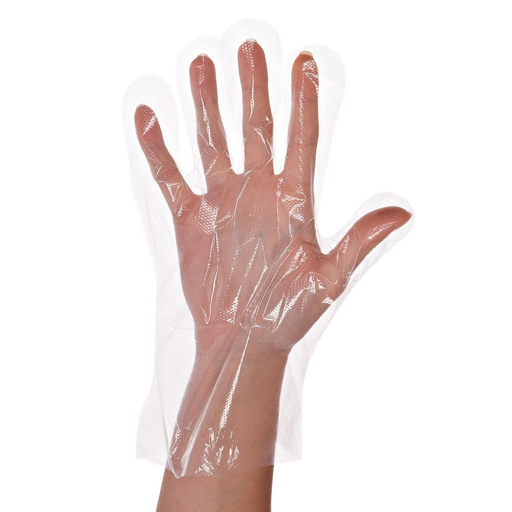 HYGOSTAR Cimdi polietilēna, LDPE, izmērs L, caurspīdīgi, 100 gab.