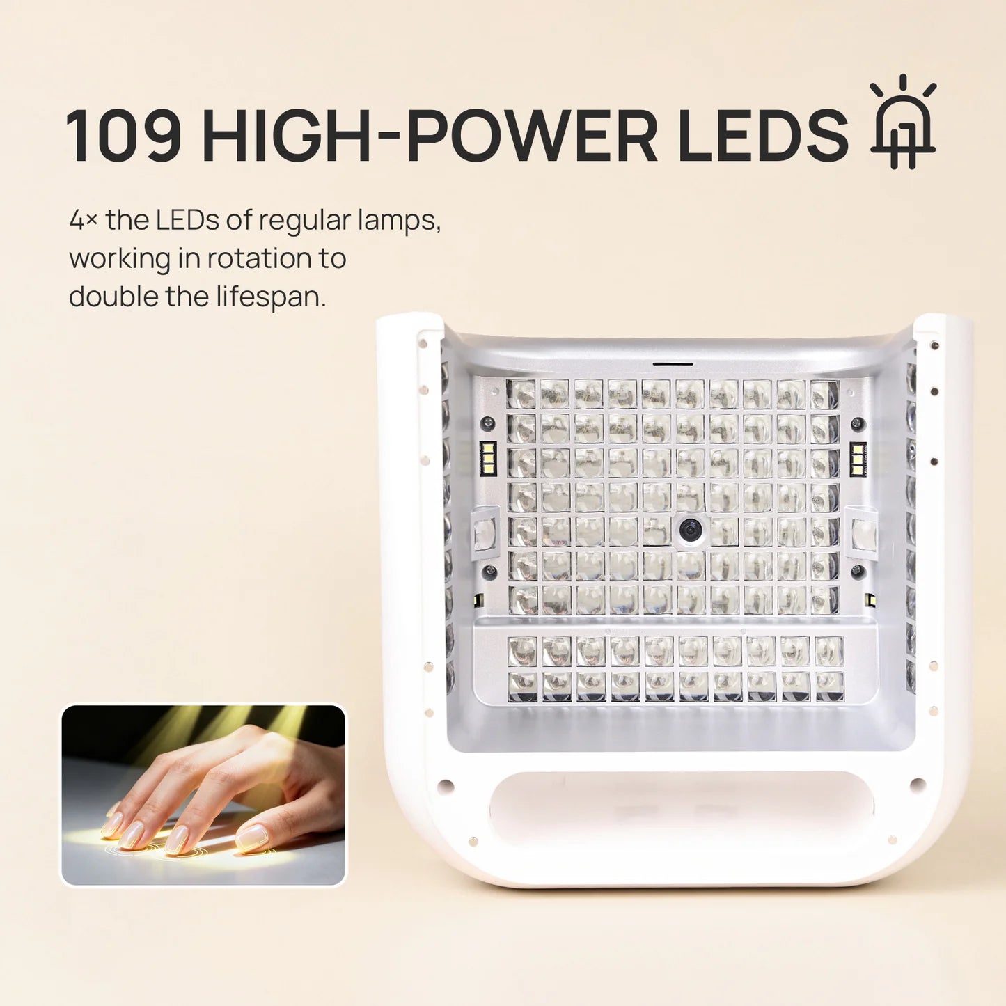 ONAIL AI LED manikīra lampa, rozā