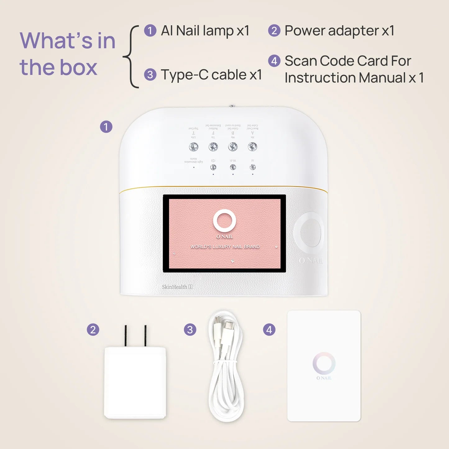 ONAIL AI LED manikīra lampa