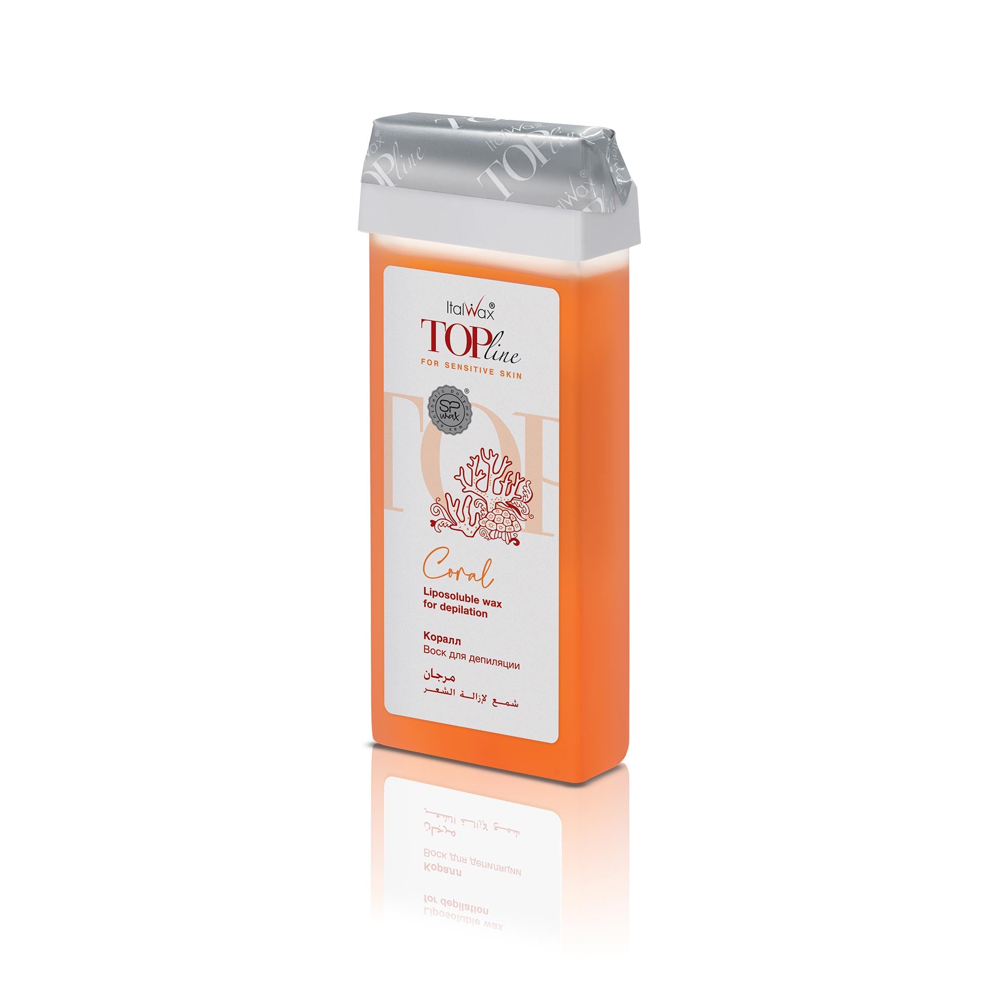 ItalWax Depilatory wax in cartridge TOPline - CORAL 100 ml