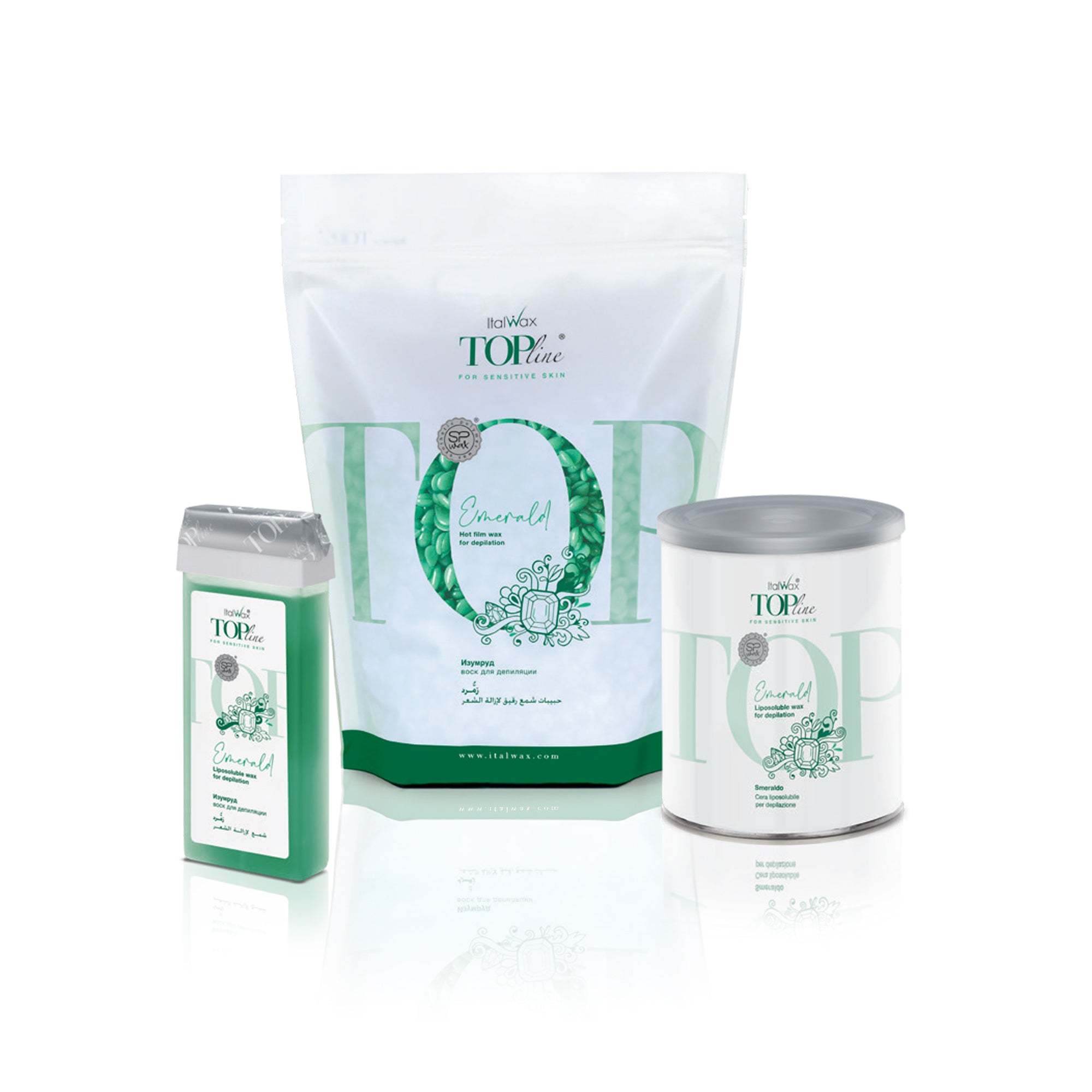ItalWax TOPline Mīkstais vasks bundžā - EMERALD 800 ml