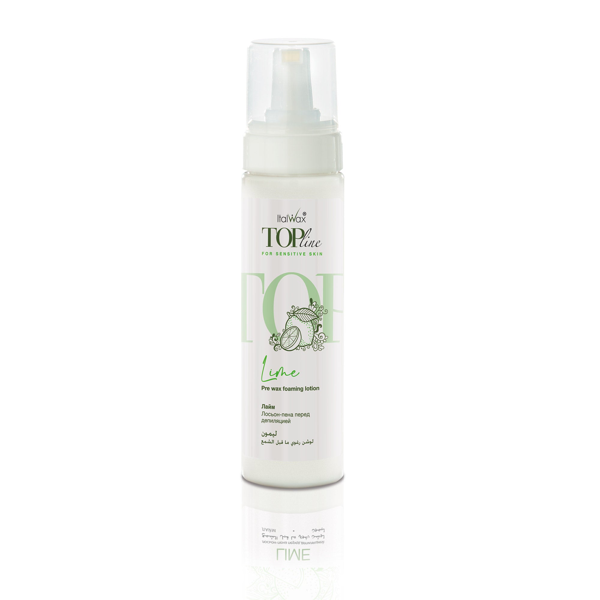 ItalWax TOPline Pre-waxing foam lotion with lime before sugaring 200 ml.