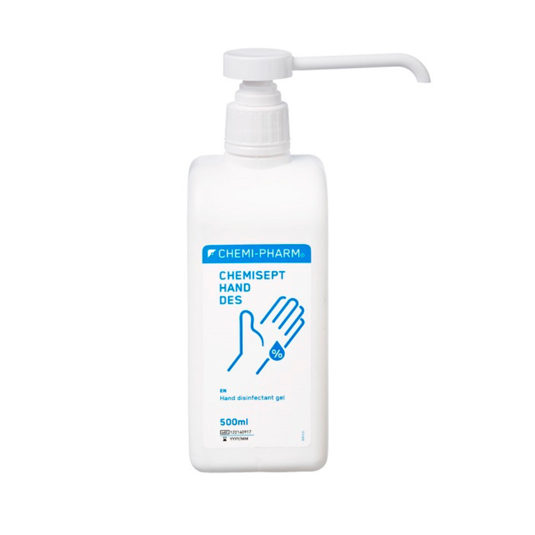CHEMISEPT HAND DES дезинфицирующий гель для рук, 500ML, С НАСОСОМ