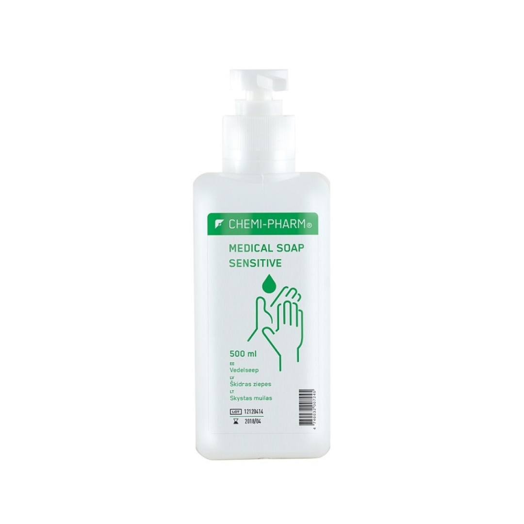 CHEMI-PHARM MEDICAL SOAP SENSITIVE PH 5.5, 500 ml, ar izsmidzinātāju