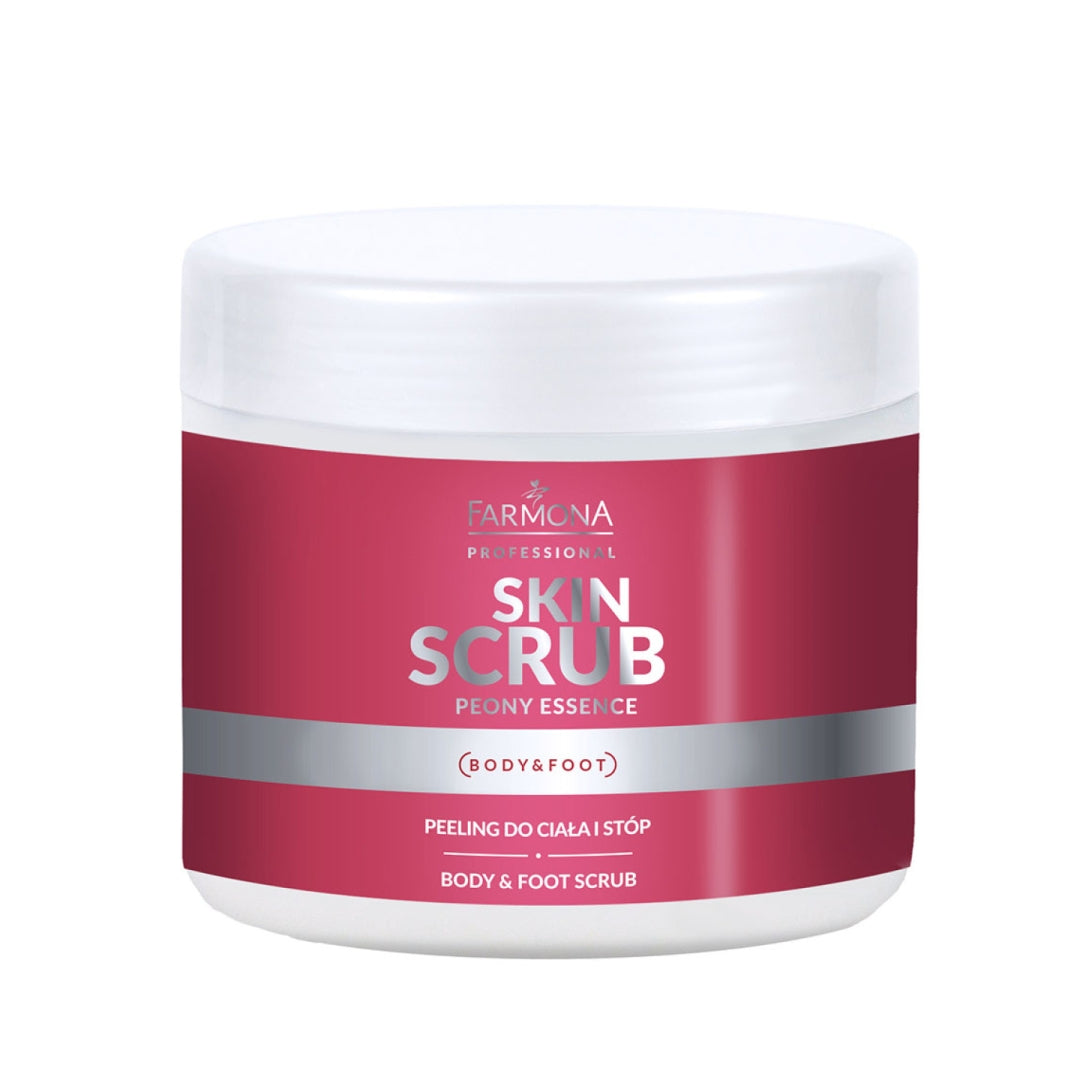 Farmona SKIN SCRUB PEONY ESSENCE Ķermeņa un pēdu pīlings ar vaniļas ekstraktu 500g