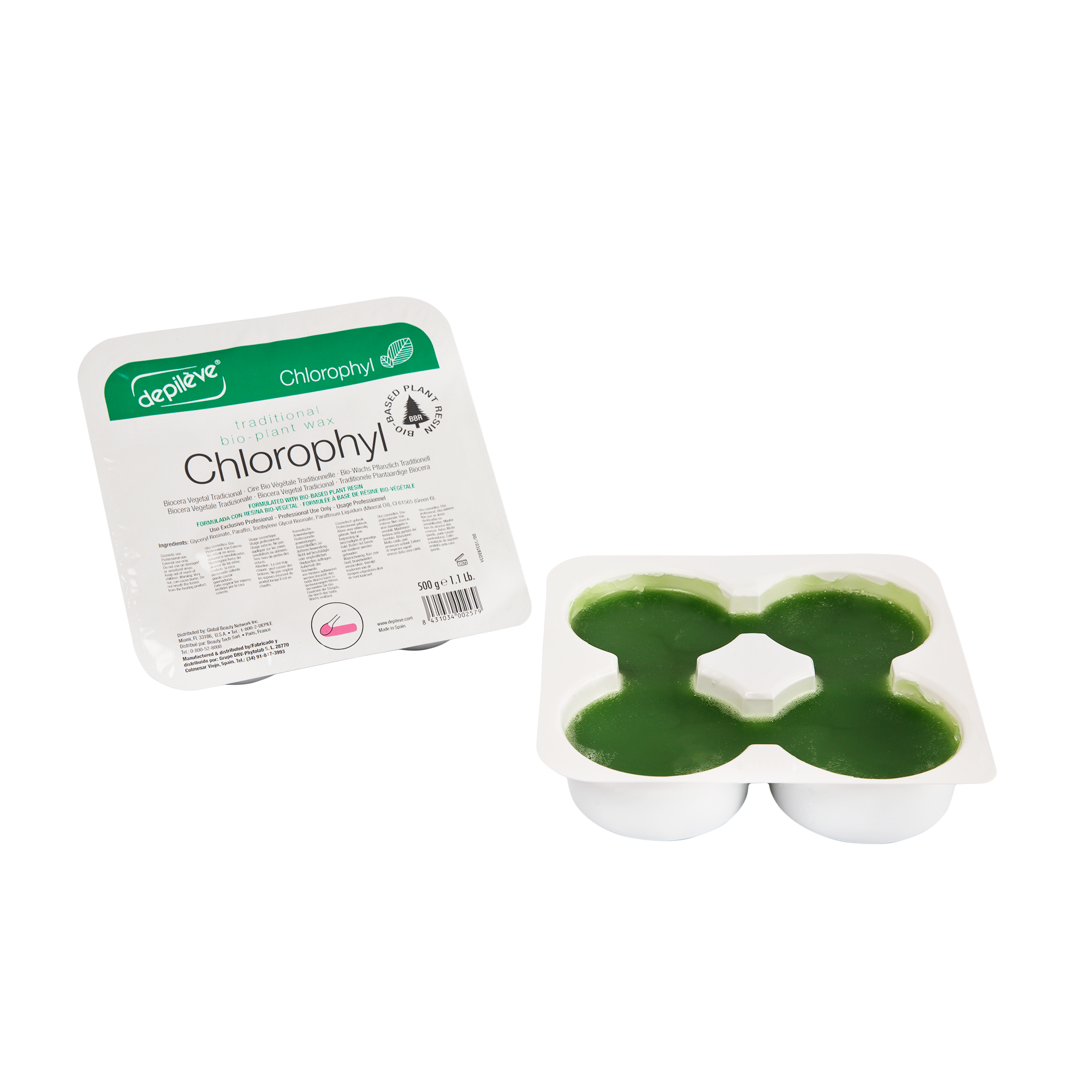 Depileve BIOWAX CHLOROPHYL traukā 2x500 ml