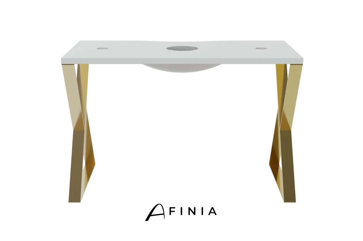 Afinia Manikīra galds Art Deco X Gold ar iebūvētu putekļu savācēju NDC 2000