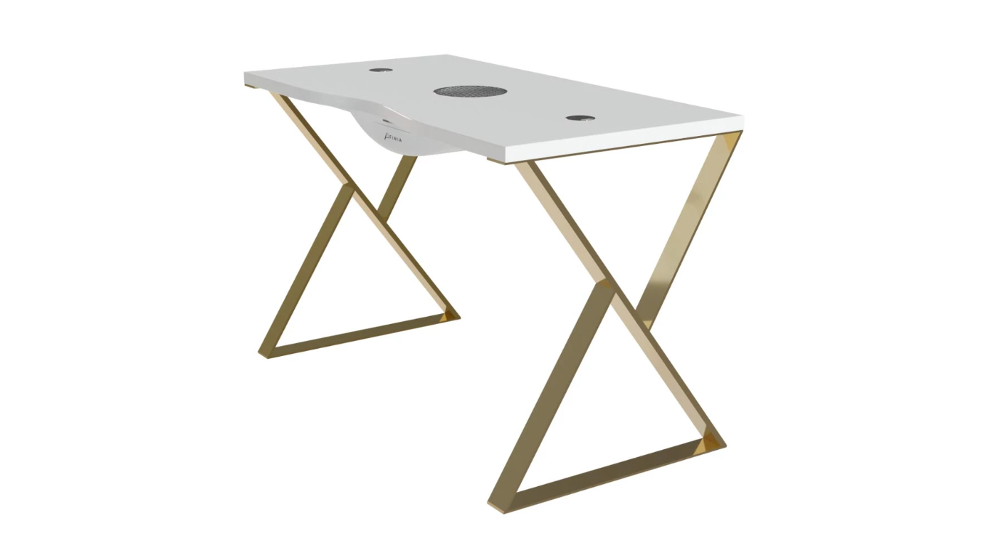 Afinia Manikīra galds Art Deco X Gold ar iebūvētu putekļu savācēju NDC 2000