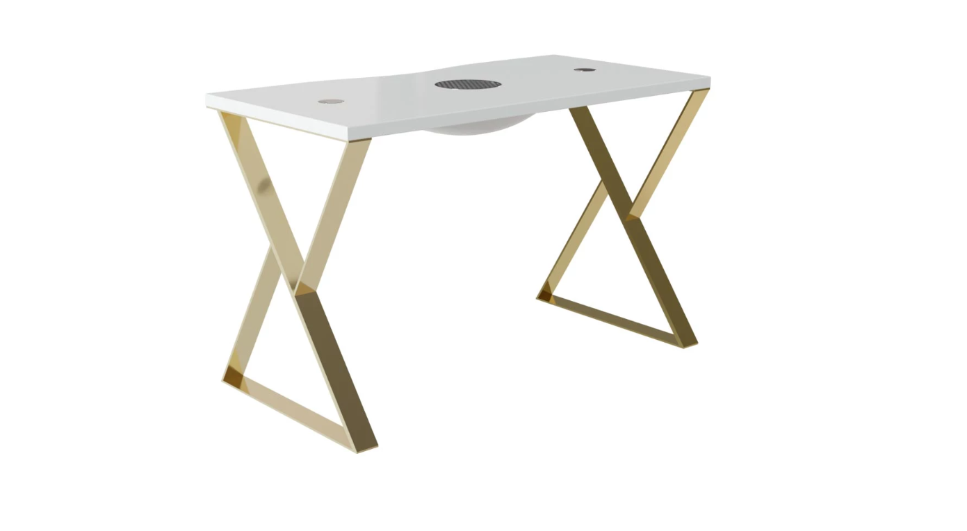 Afinia Manikīra galds Art Deco X Gold ar iebūvētu putekļu savācēju NDC 2000