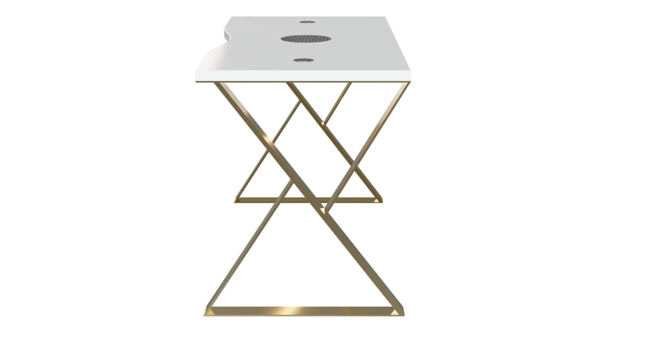 Afinia Manikīra galds Art Deco X Gold ar iebūvētu putekļu savācēju NDC 2000