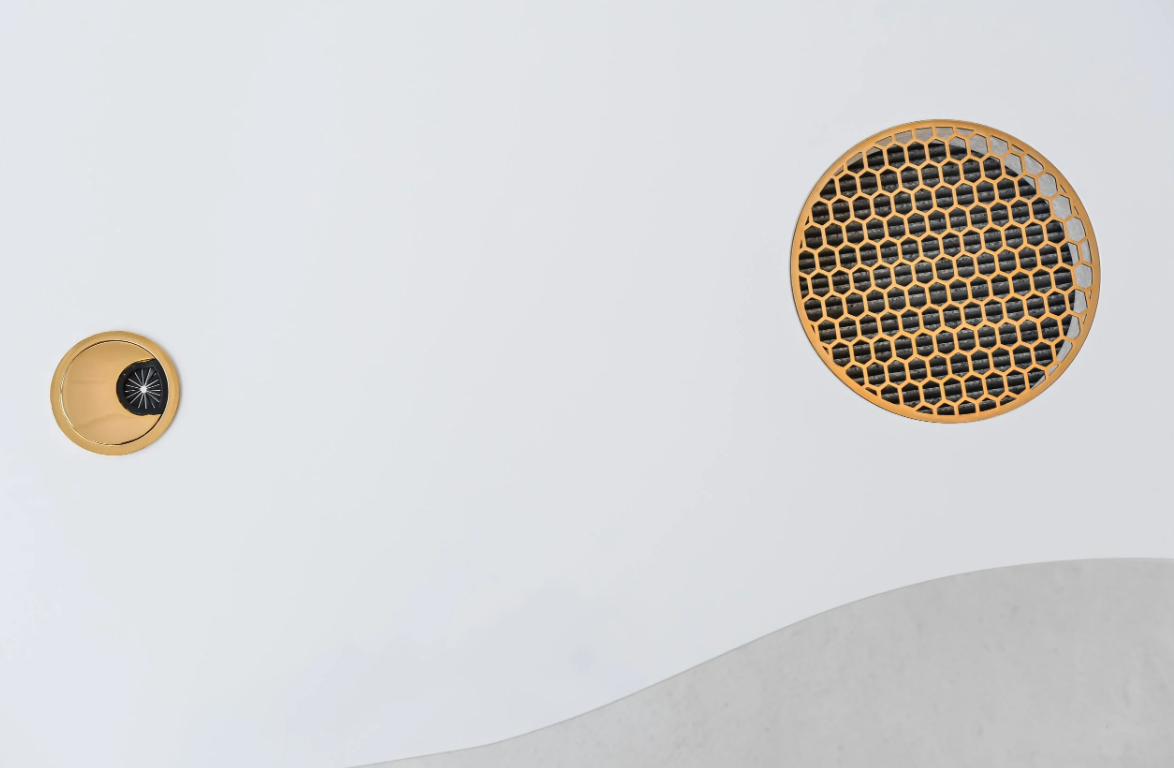 Afinia Manikīra galds Art Deco X Gold ar iebūvētu putekļu savācēju NDC 2000