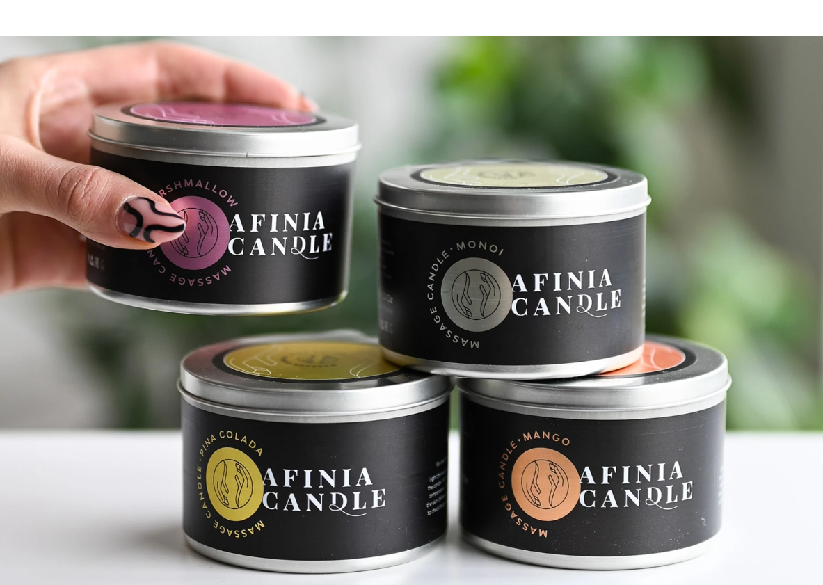 Afinia aromātiskā masāžas svece Marshmallow 150gr