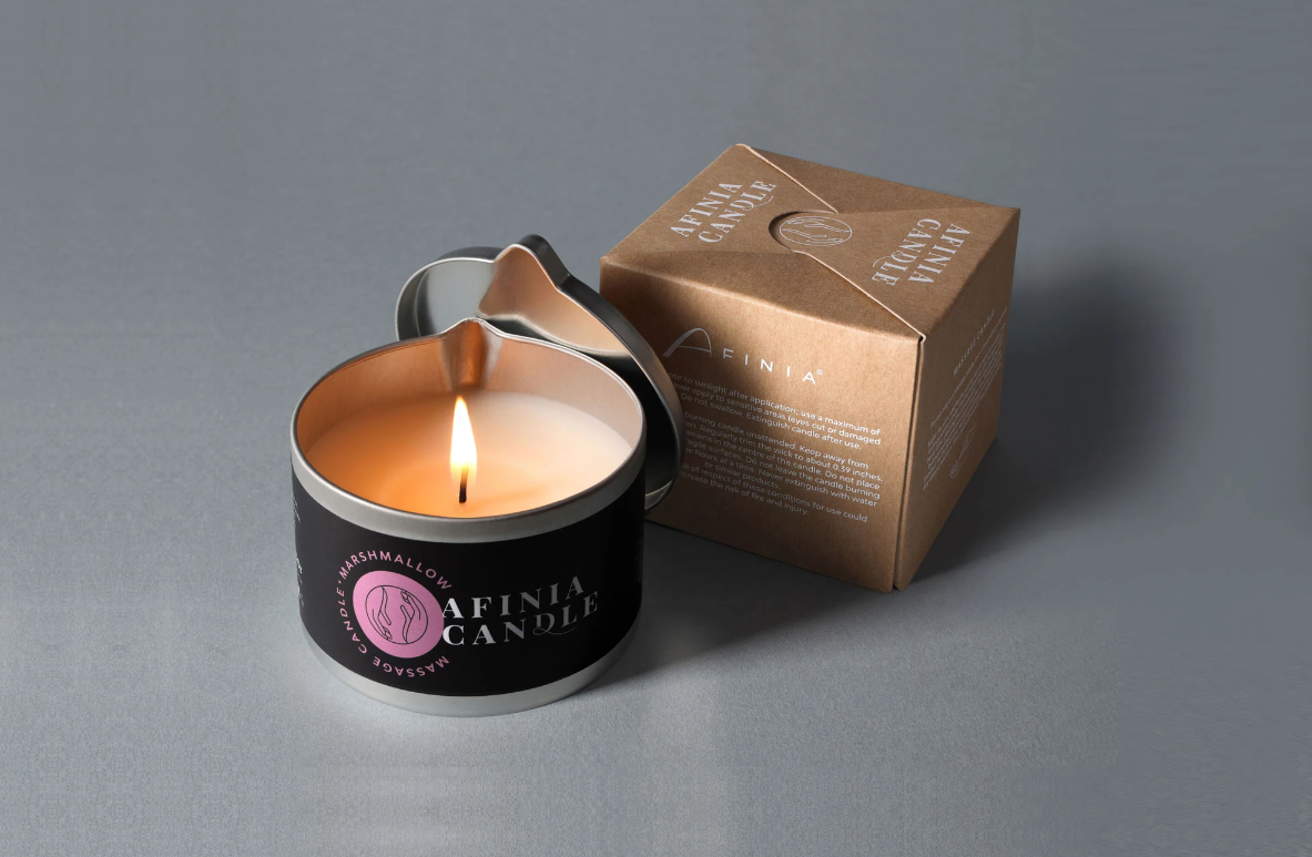 Afinia aromātiskā masāžas svece Marshmallow 150gr