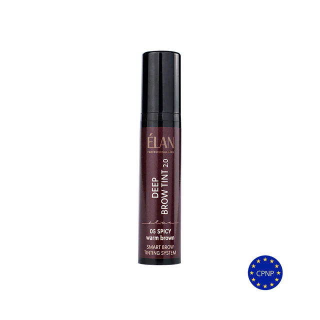 Elan Long-lasting eyebrow tint «DEEP BROW TINT» 2.0, 05 SPICY Warm brown 10ml (with pump)
