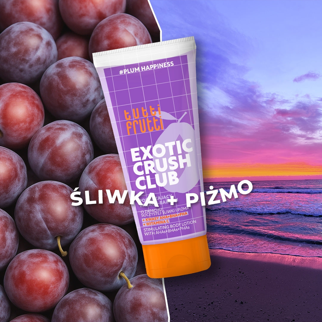 Farmona TUTTI FRUTTI PlumHappiness stimulējošs enerģijas ķermeņa balzams ar AHA+BHA+PHA skābēm 200 ml
