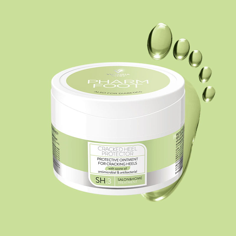 PHARM FOOT Мазь для трещин на пятках с озоновым маслом, CRACKED HEEL PROTECTOR 200ml