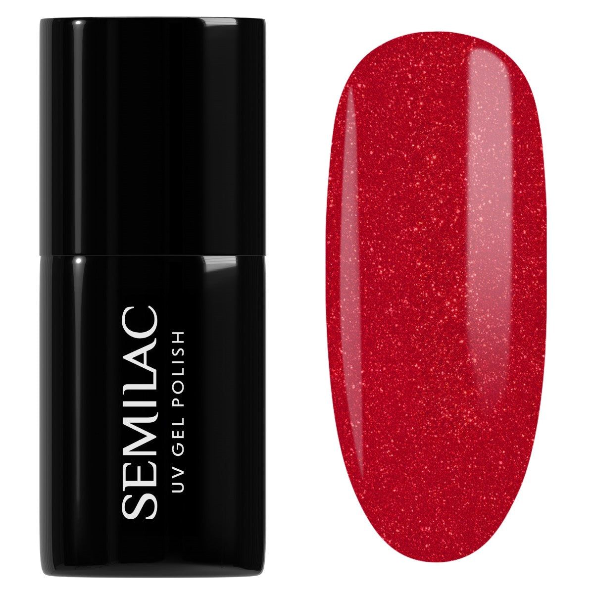 025 UV Hybrid Semilac Glitter Red 7ml
