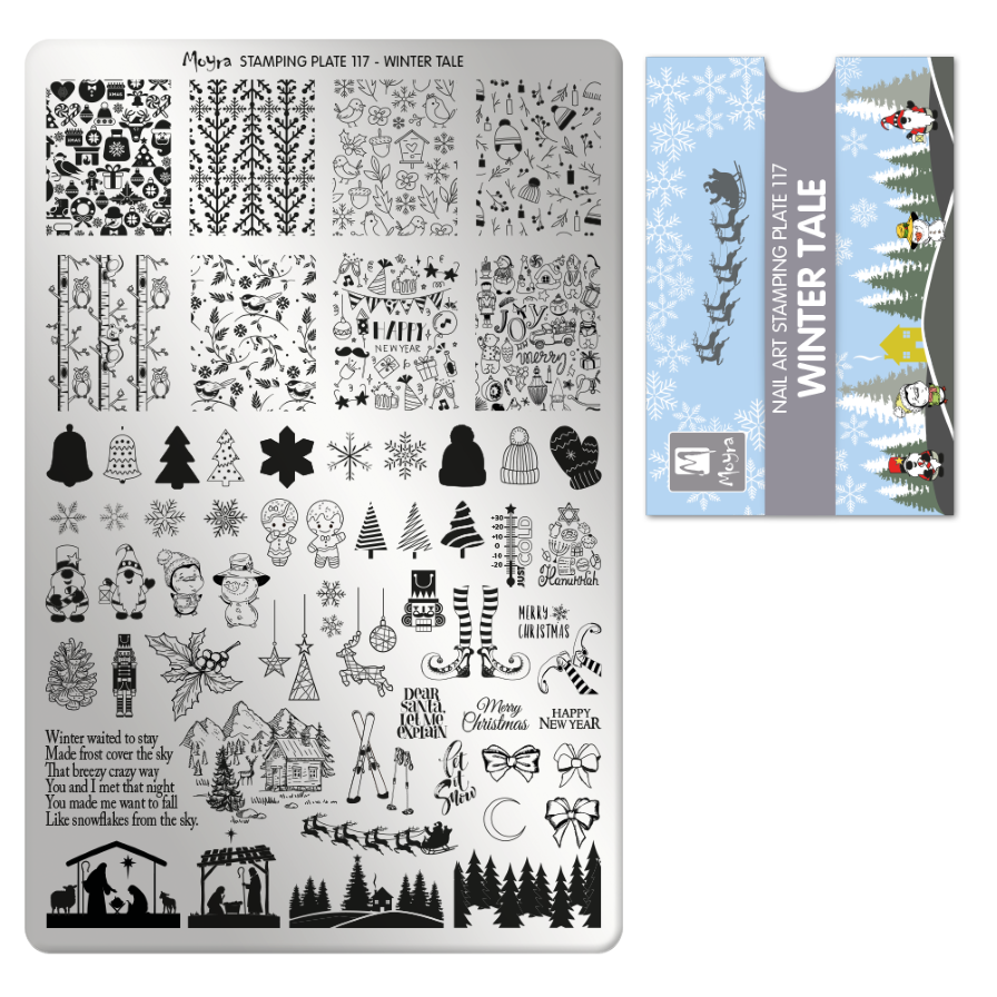 Moyra Winter Tale No.117 nail design stamping plate