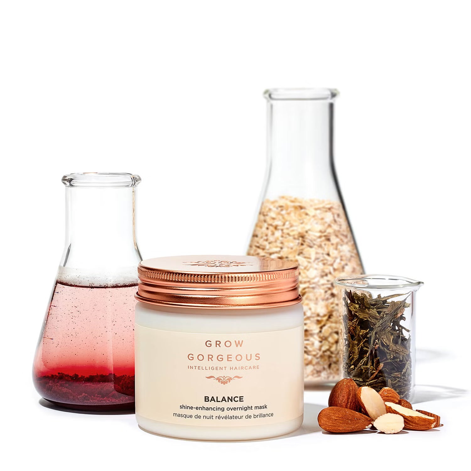 GROW GORGEOUS Balance Shine-Enhancing Overnight Mask - Ночная маска для усиления блеска, 200 мл