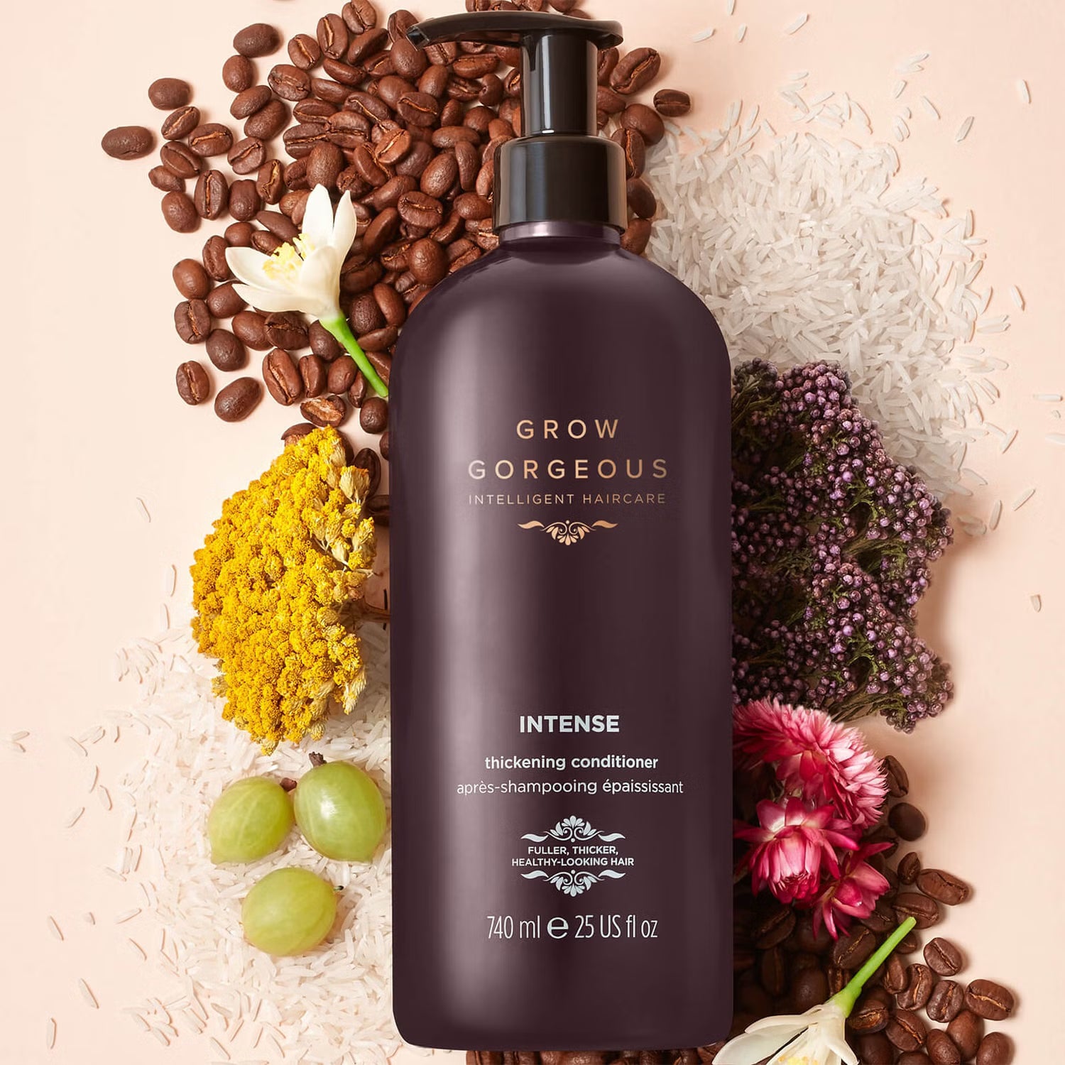 GROW GORGEOUS Intense Thickening Conditioner Supersize - Кондиционер для густоты волос, 740мл