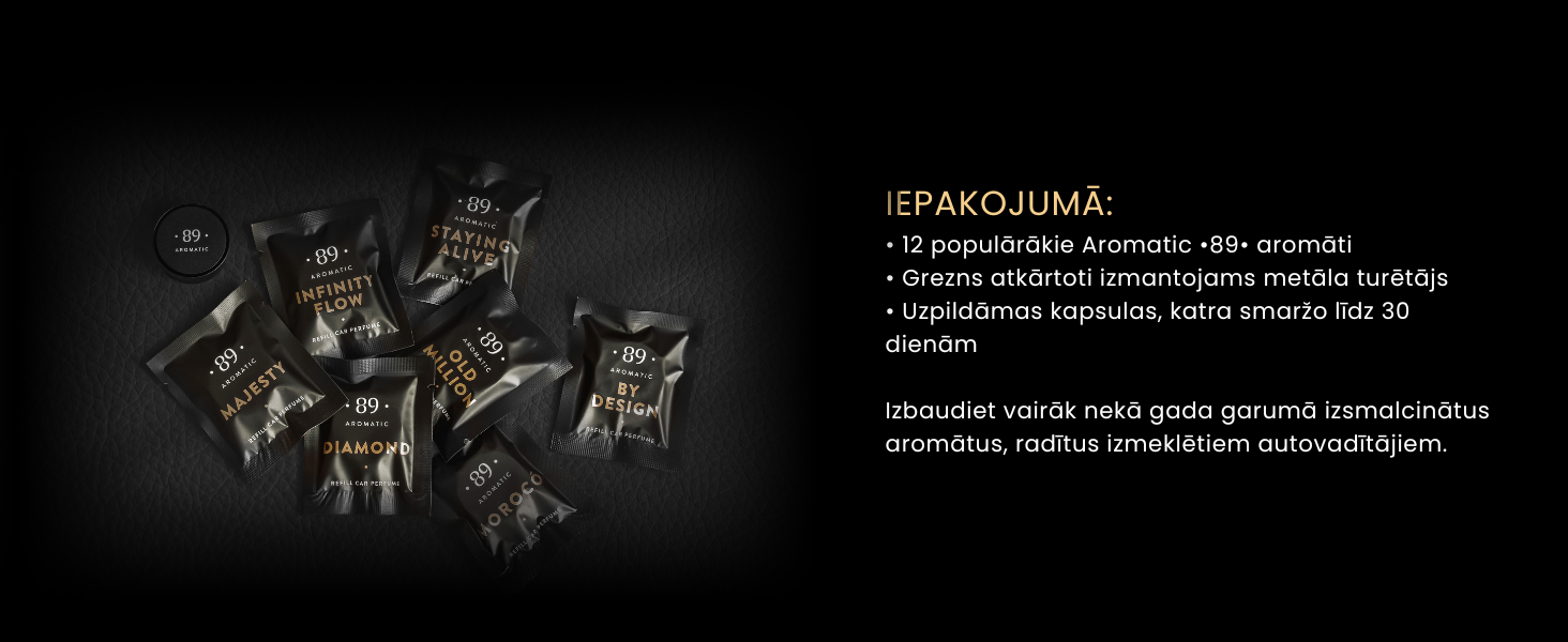 AROMATIC 89 Auto gaisa atsvaidzinātājs ar ventilācijas stiprinājumu (Ziemas kolekcija)