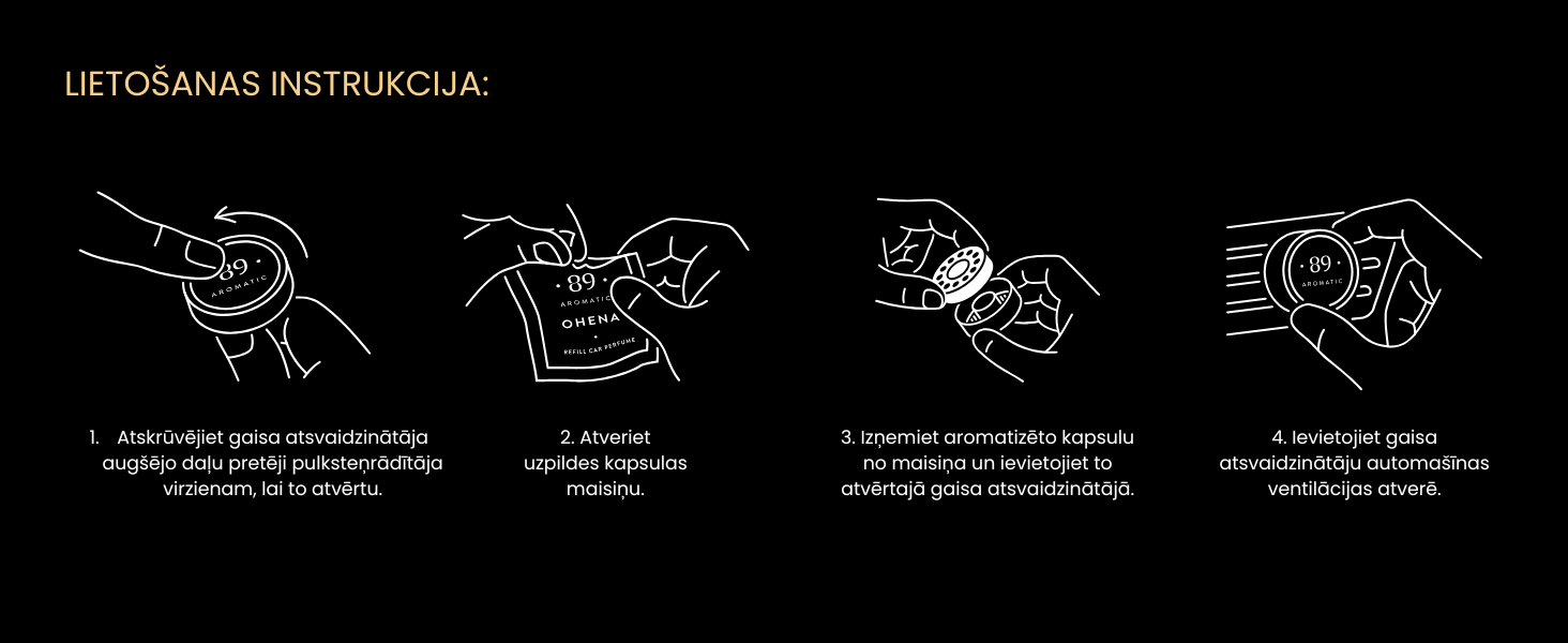 AROMATIC 89 Auto gaisa atsvaidzinātājs ar ventilācijas stiprinājumu (Ziemas kolekcija)