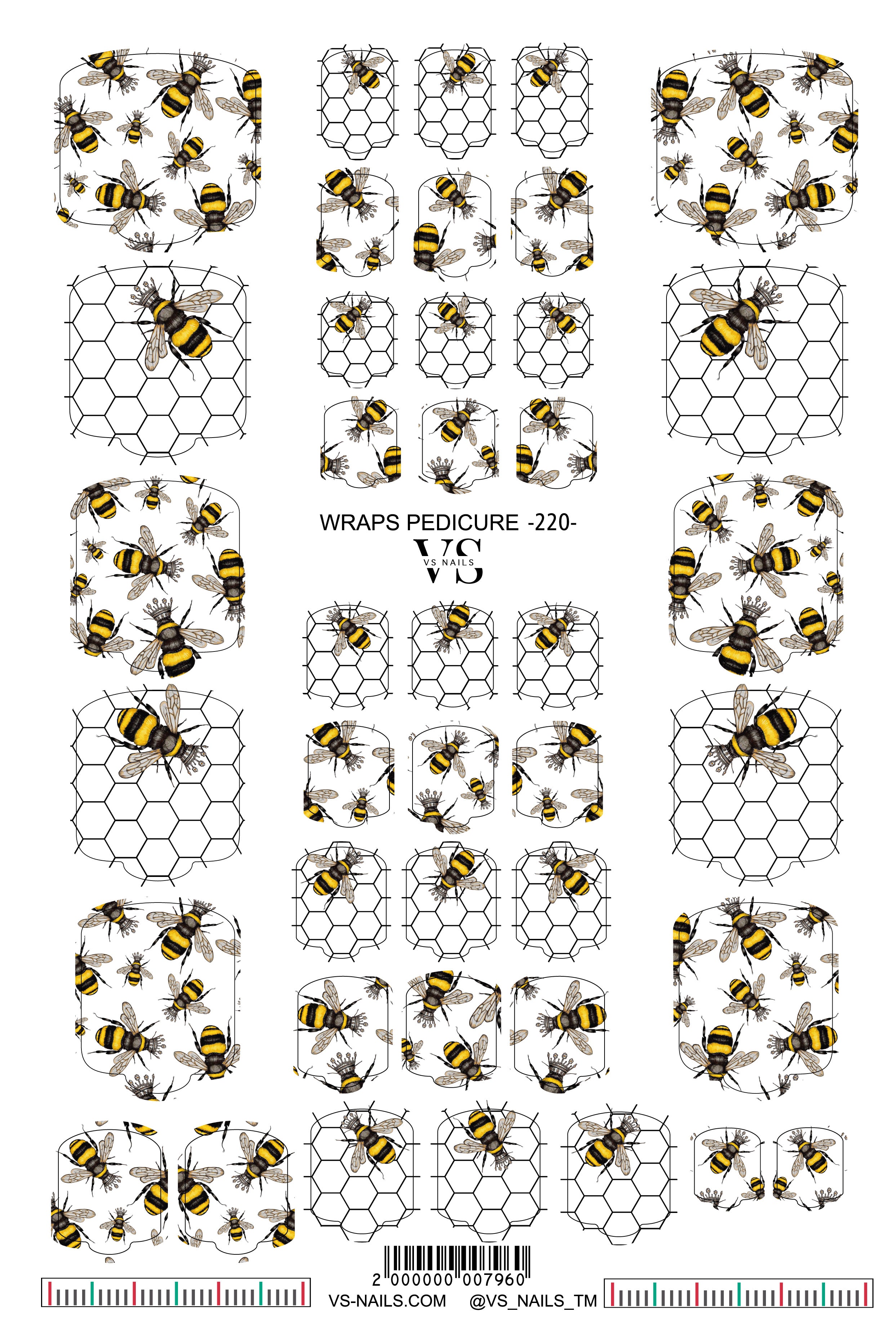 VS NAILS Pedicure Wraps Nr.220