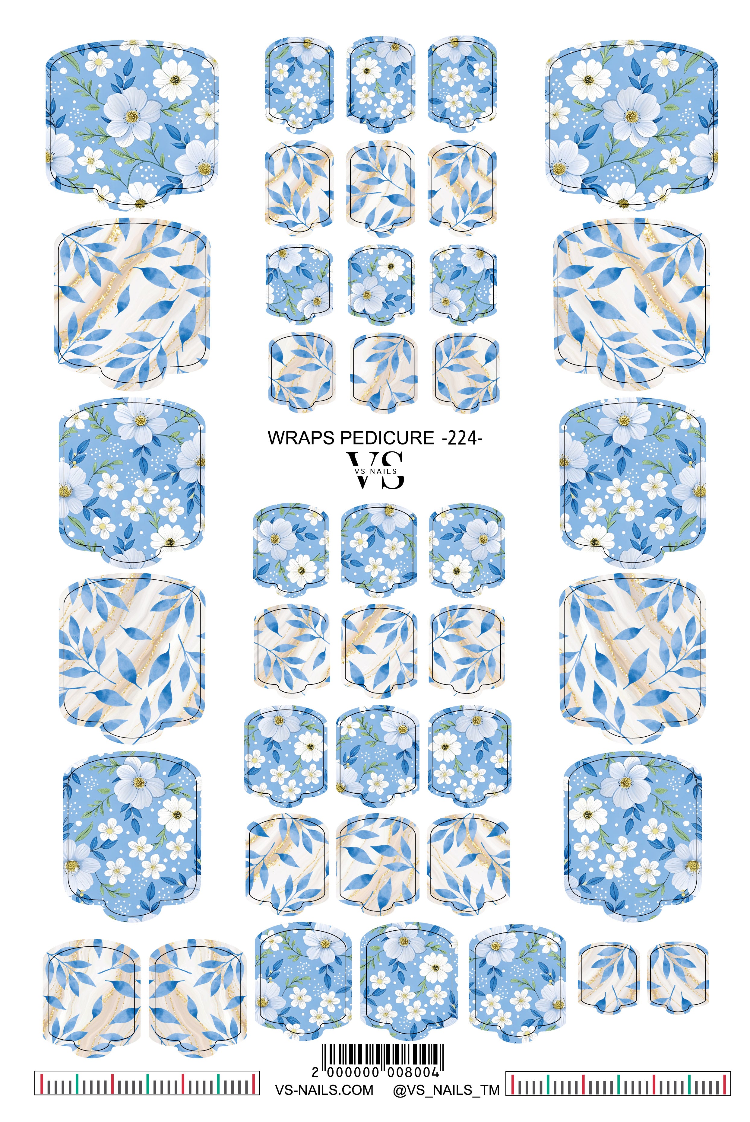 VS NAILS Pedicure Wraps Nr.224