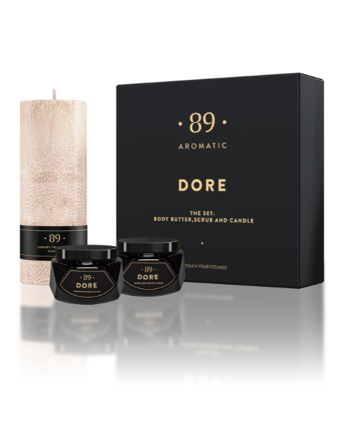 AROMATIC 89 Gift set (Body scrub, butter, candle), Dore