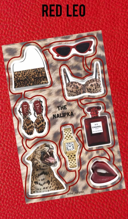 VS Nails Sticker Pack LEO Red