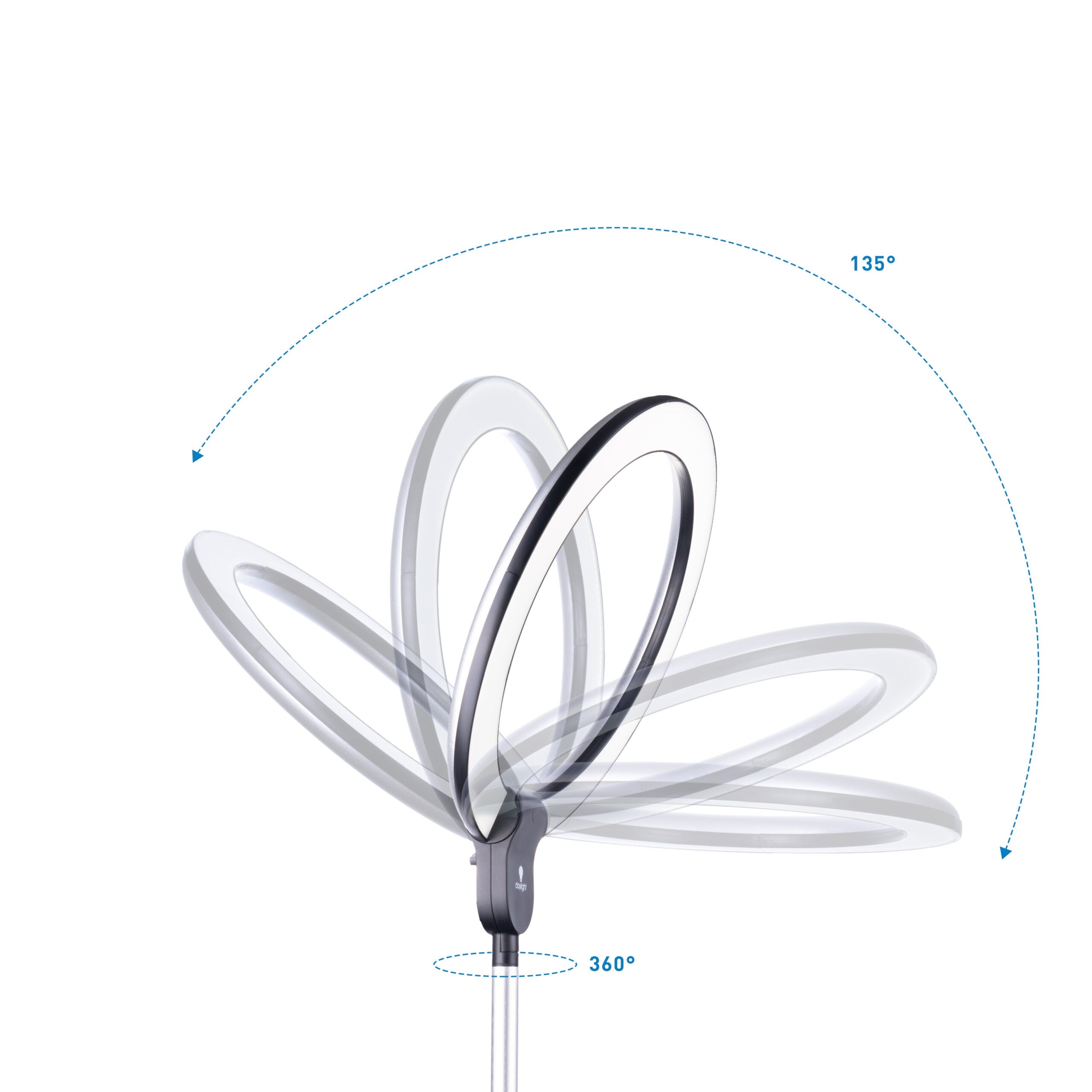 Daylight LED lamp - ring-shaped floor lamp for professionals [Aura Ring]