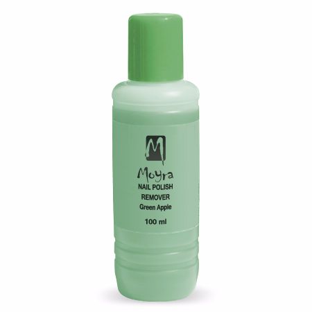MOYRA Nagu lakas noņemējs bez acetona Green Apple, 100ml