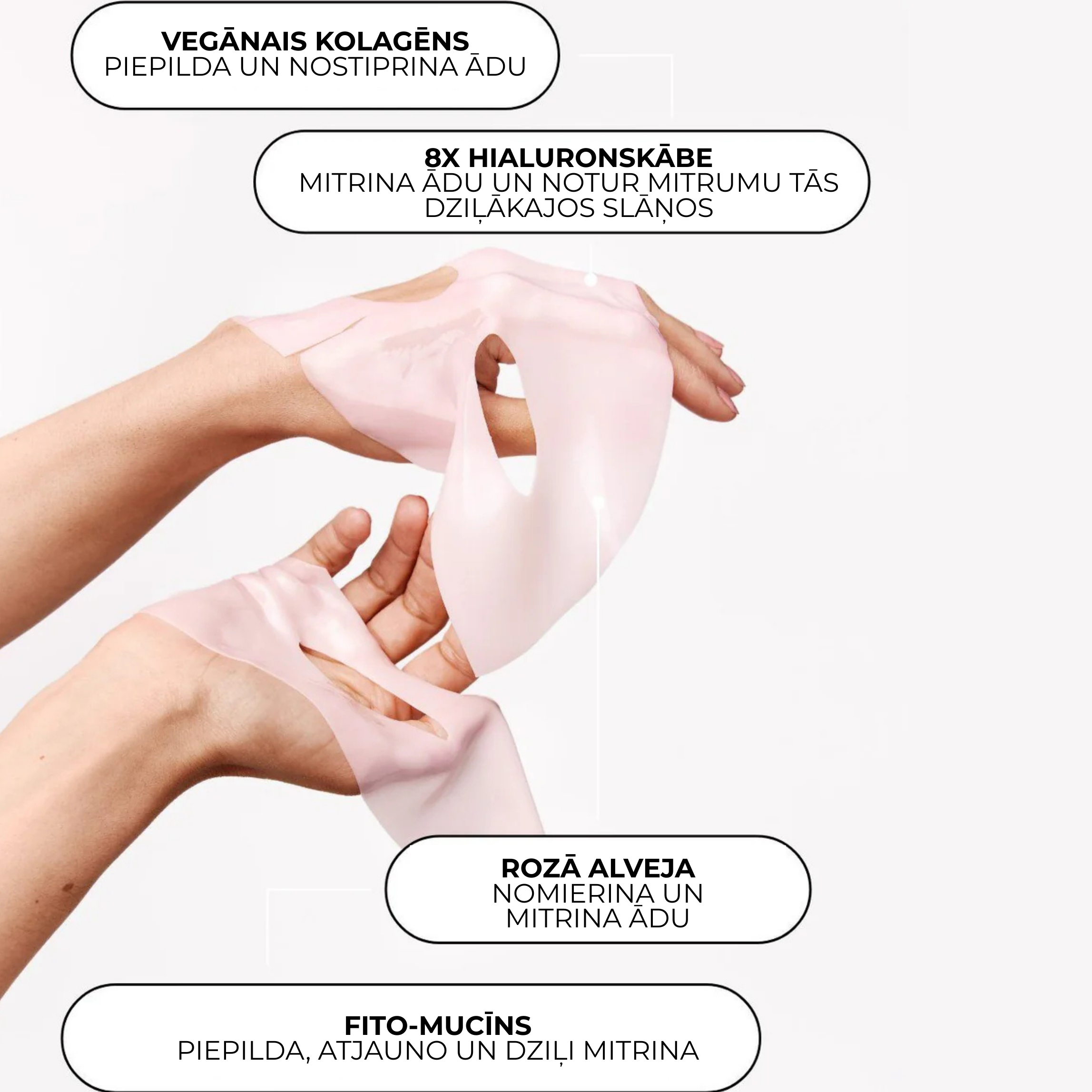 XLASH Collagen Hydrogel Hyal Mask, 1 pc