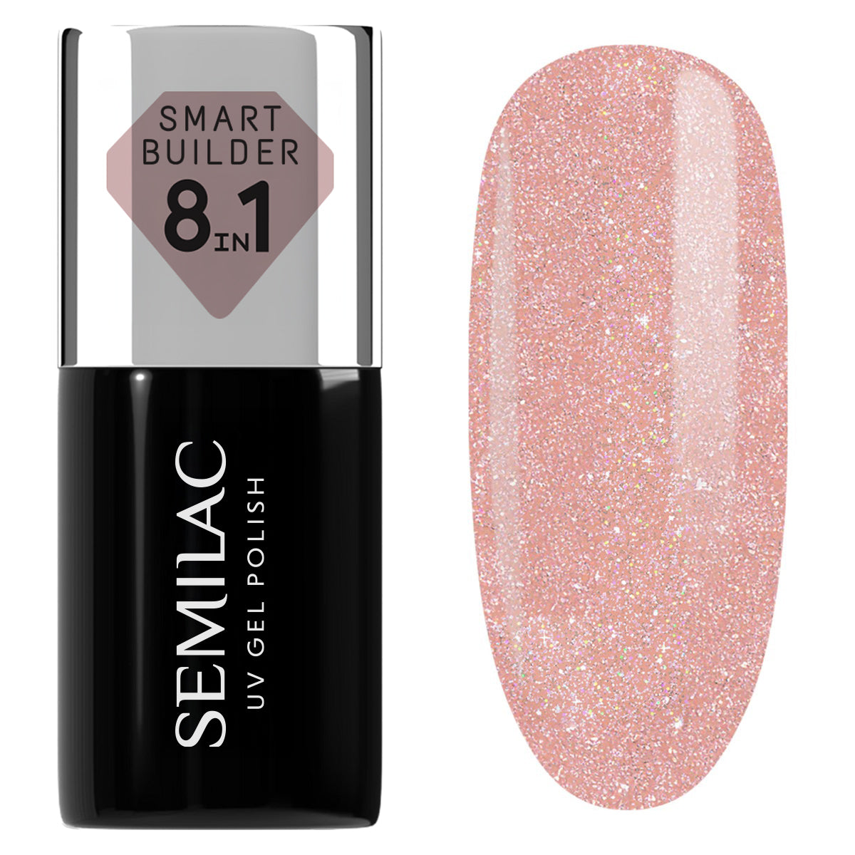 804 Semilac Smart Builder 8in1 Glitter Soft Beige 7 ml