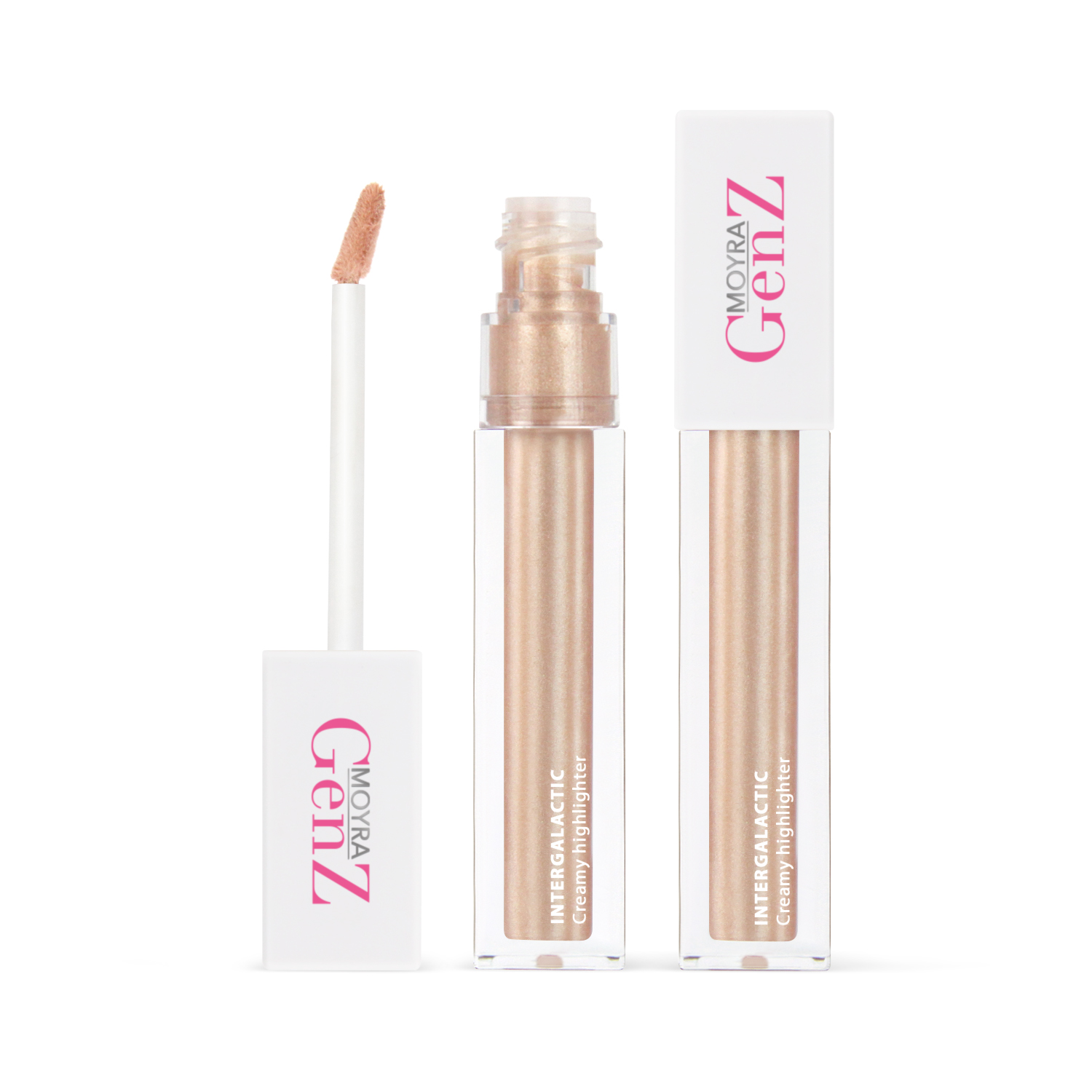 MOYRA GenZ Intergalactic creamy highlighter 01 Glow me away izgaismotājs, 4.5 ml