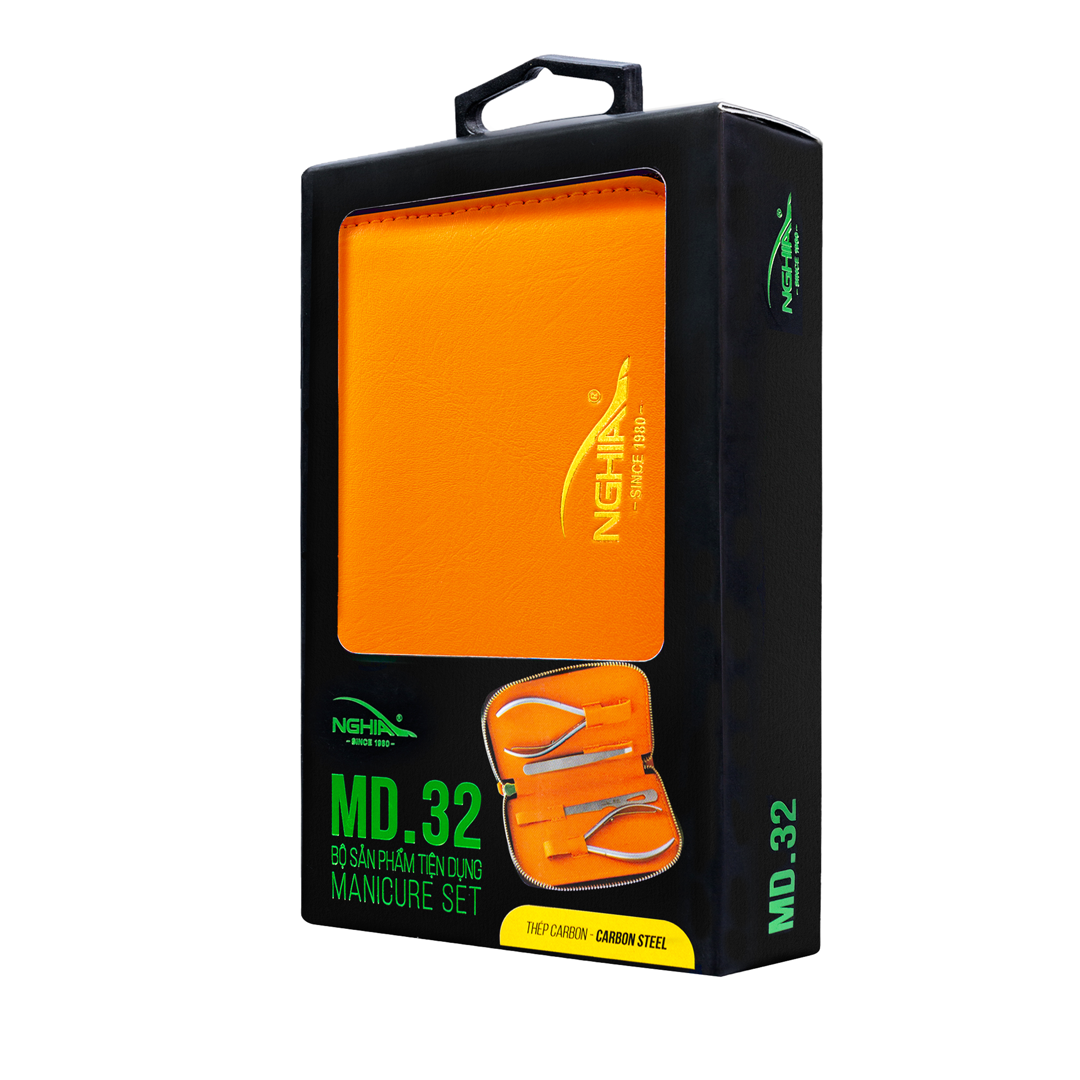 NGHIA Manicure Set IS.01, Orange/Silver