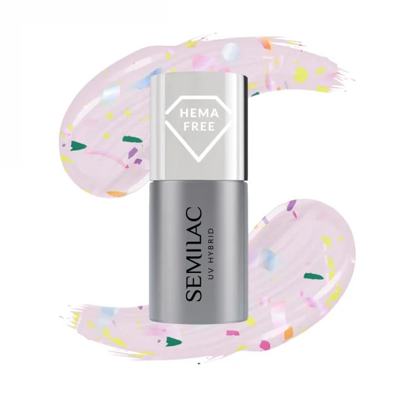 T27 Semilac UV-Gel-Lack Top No Wipe Matt Violett Galaxy 7 ml