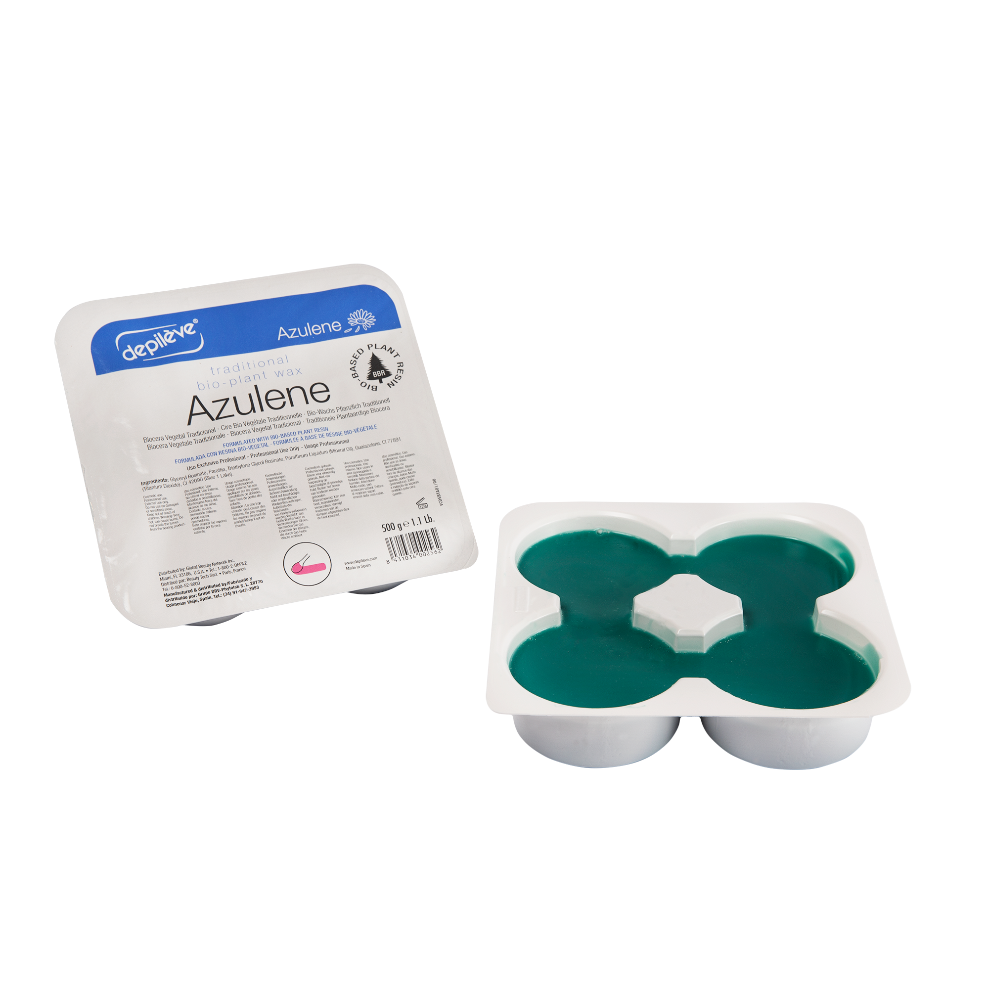 Depileve BIOWAX AZULENE в контейнере 2x500 мл
